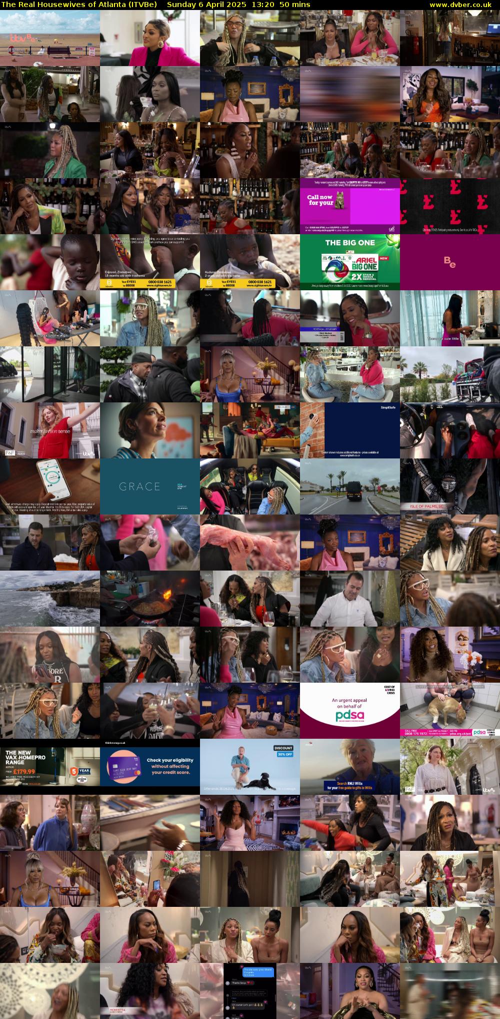 The Real Housewives of Atlanta (ITVBe) Sunday 6 April 2025 13:20 - 14:10
