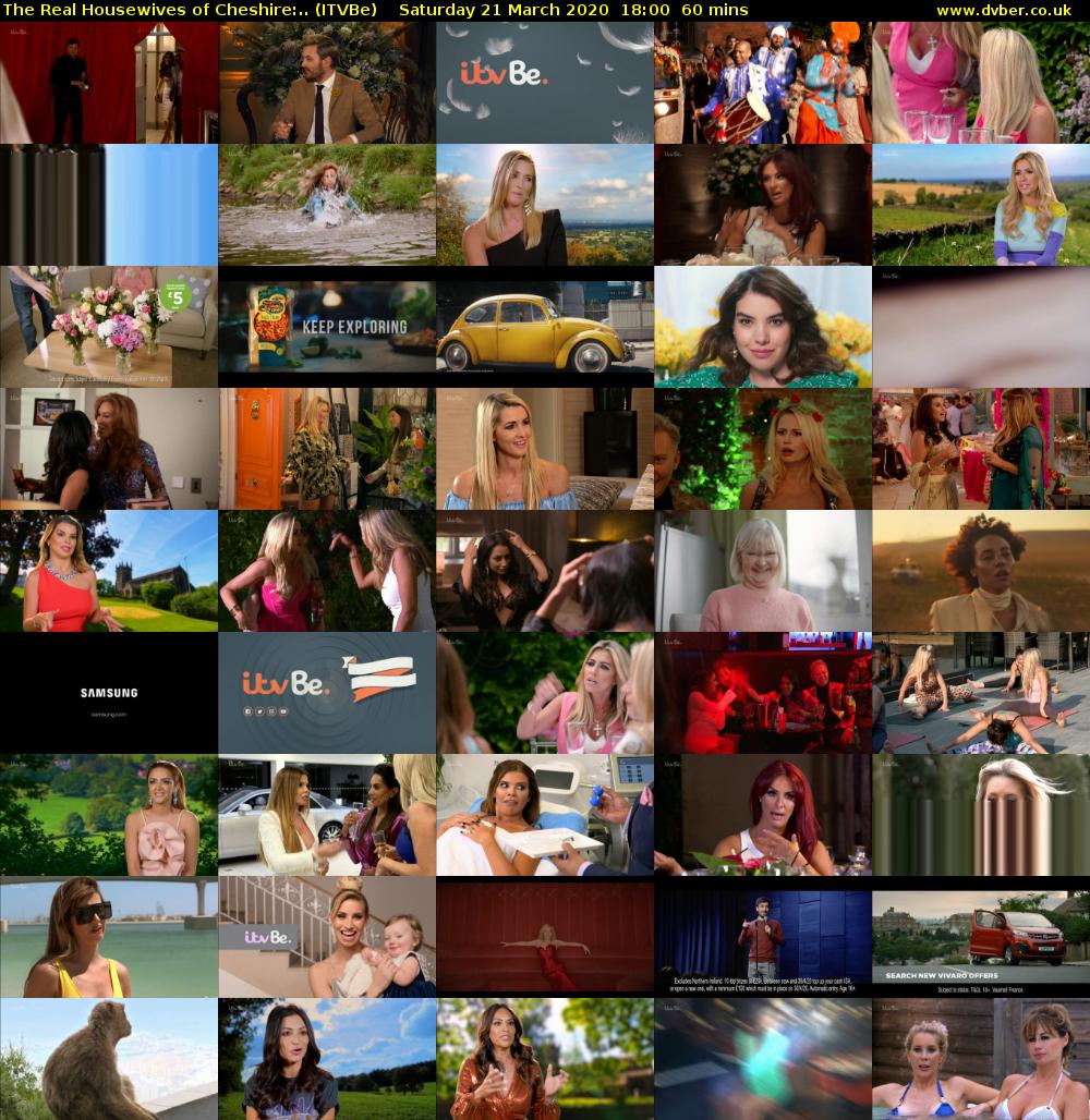 The Real Housewives of Cheshire:.. (ITVBe) Saturday 21 March 2020 18:00 - 19:00