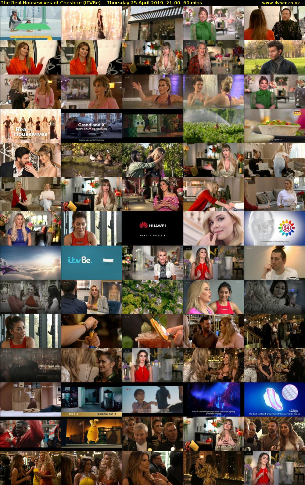 The Real Housewives of Cheshire (ITVBe) Thursday 25 April 2019 21:00 - 22:00