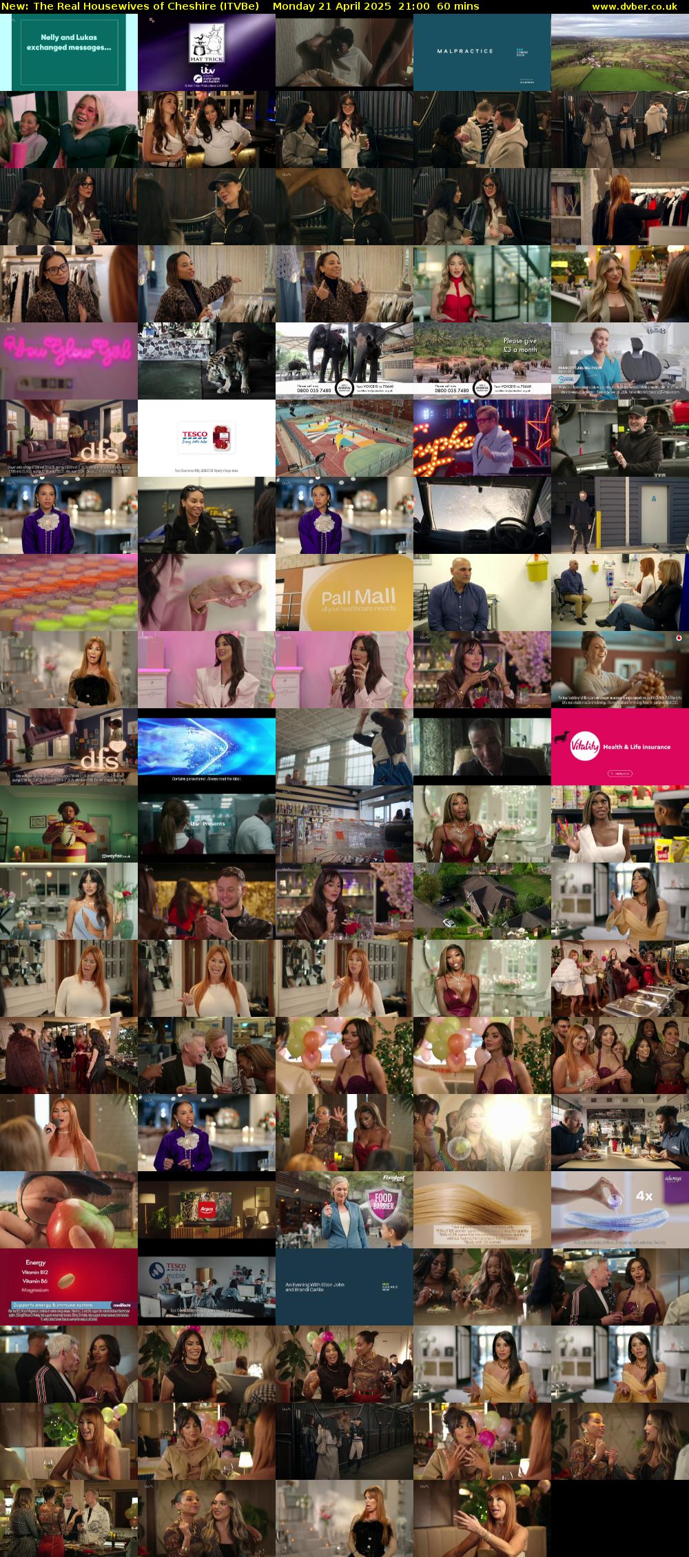 The Real Housewives of Cheshire (ITVBe) Monday 21 April 2025 21:00 - 22:00