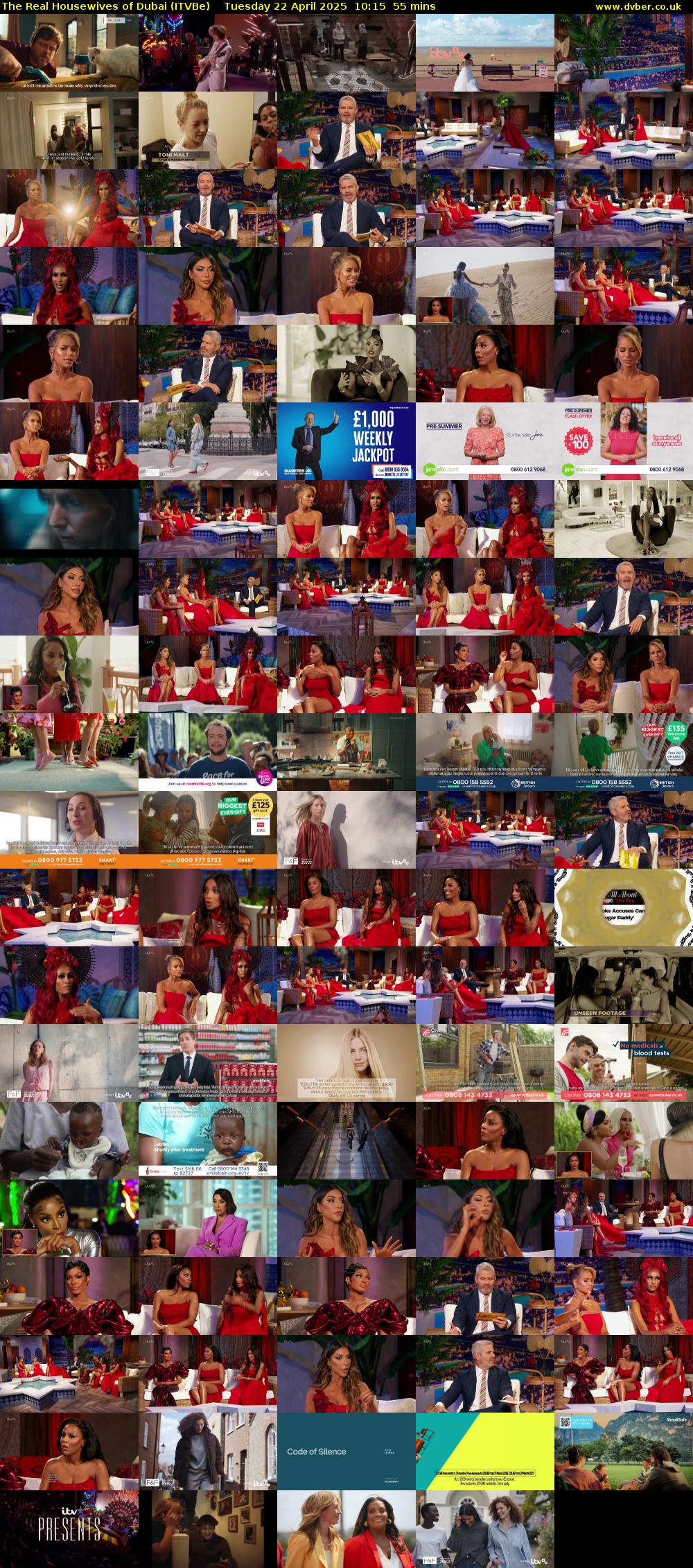 The Real Housewives of Dubai (ITVBe) Tuesday 22 April 2025 10:15 - 11:10