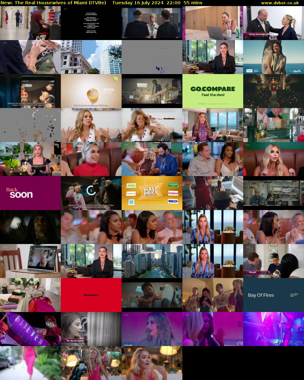The Real Housewives of Miami (ITVBe) Tuesday 16 July 2024 22:00 - 22:55