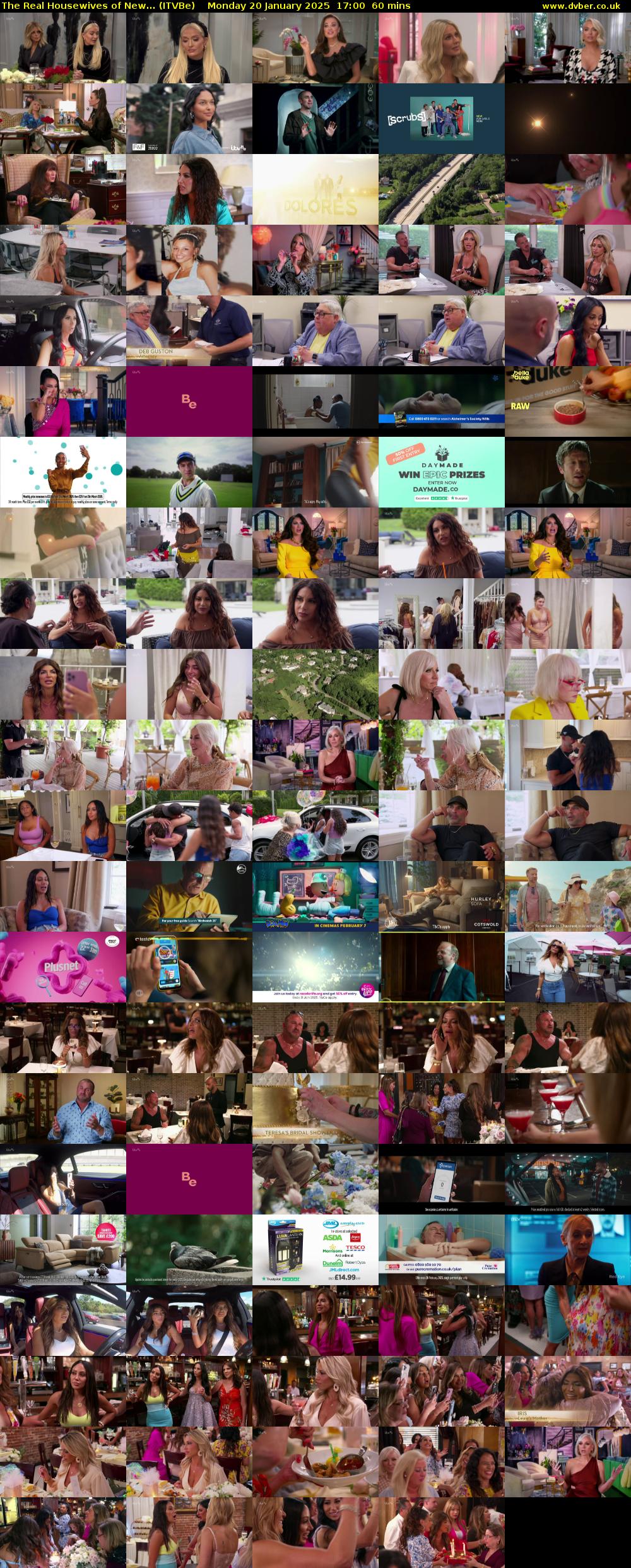 The Real Housewives of New... (ITVBe) Monday 20 January 2025 17:00 - 18:00