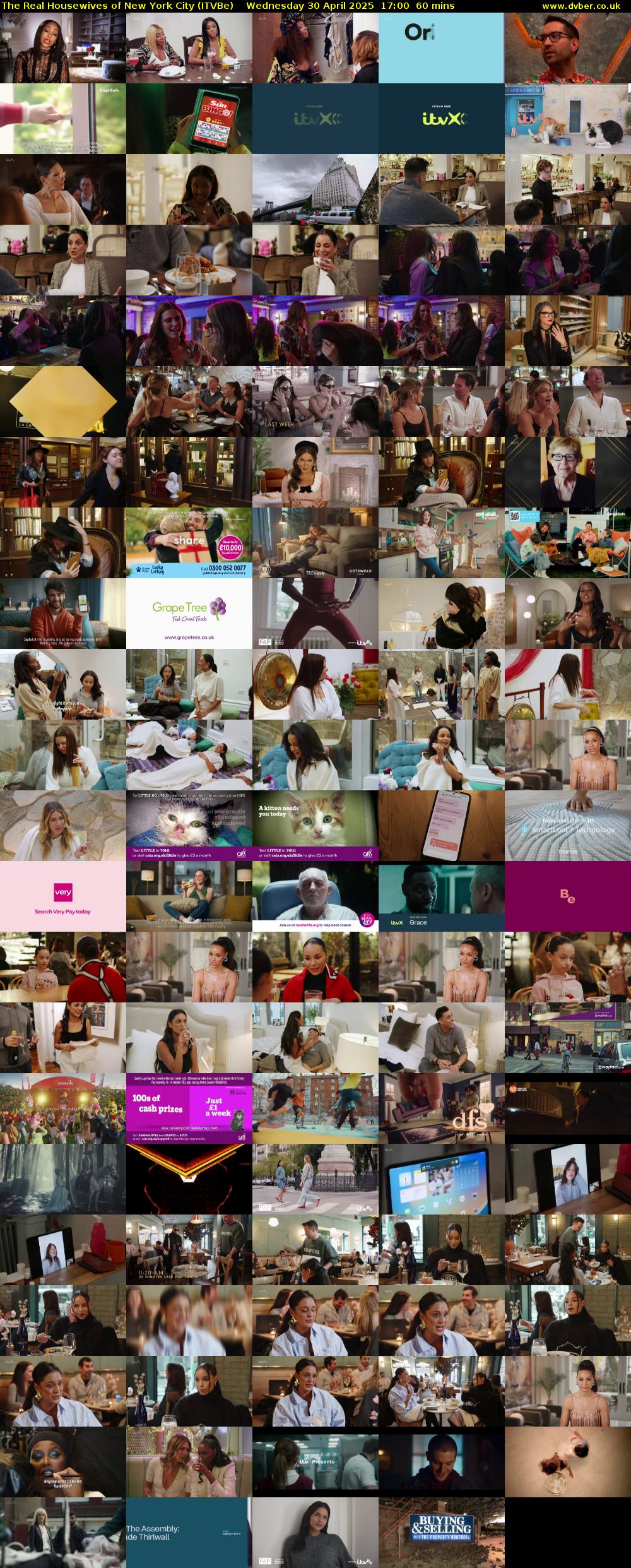 The Real Housewives of New York City (ITVBe) Wednesday 30 April 2025 17:00 - 18:00