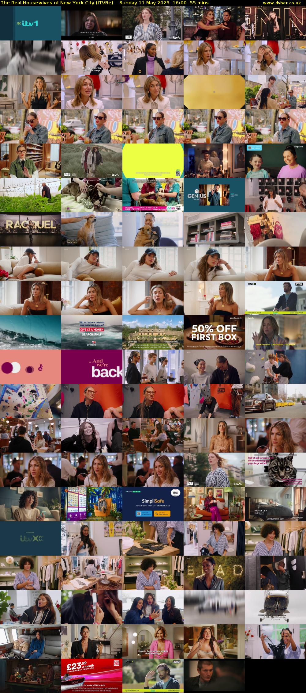 The Real Housewives of New York City (ITVBe) Sunday 11 May 2025 16:00 - 16:55