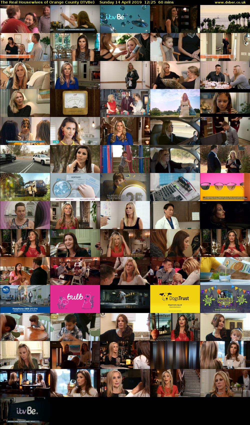 The Real Housewives of Orange County (ITVBe) Sunday 14 April 2019 12:25 - 13:25