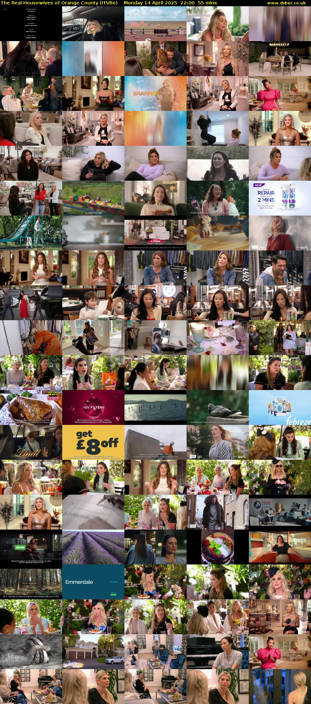 The Real Housewives of Orange County (ITVBe) Monday 14 April 2025 22:00 - 22:55