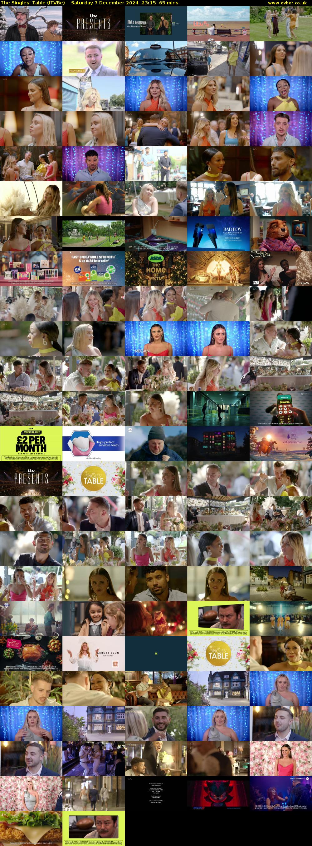 The Singles' Table (ITVBe) Saturday 7 December 2024 23:15 - 00:20