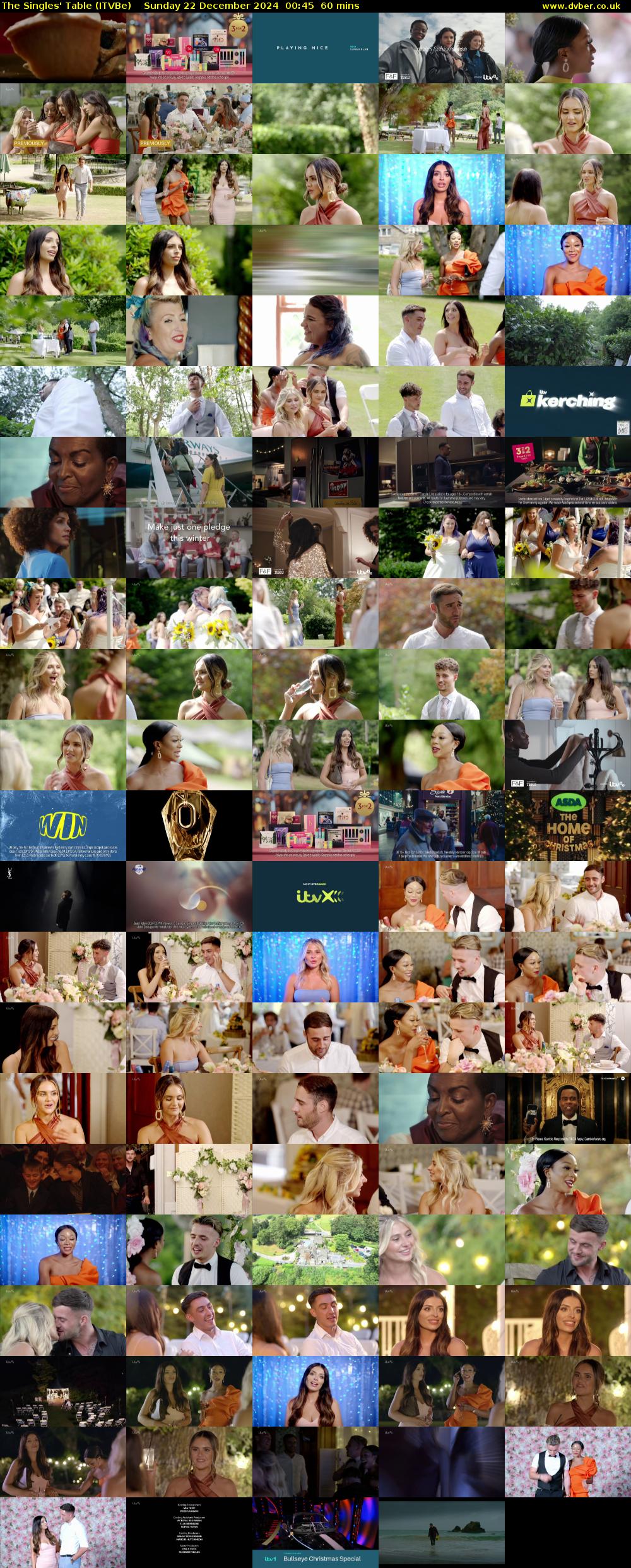The Singles' Table (ITVBe) Sunday 22 December 2024 00:45 - 01:45