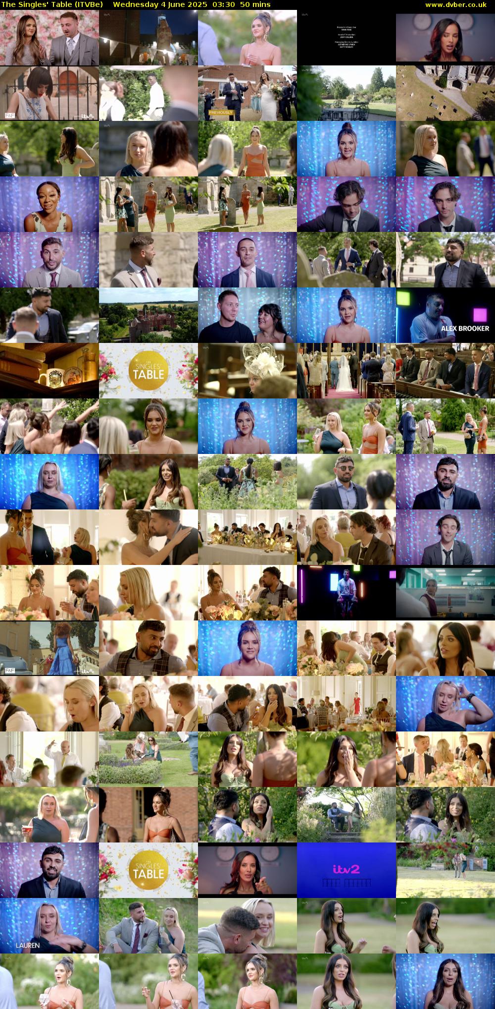 The Singles' Table (ITVBe) Wednesday 4 June 2025 03:30 - 04:20