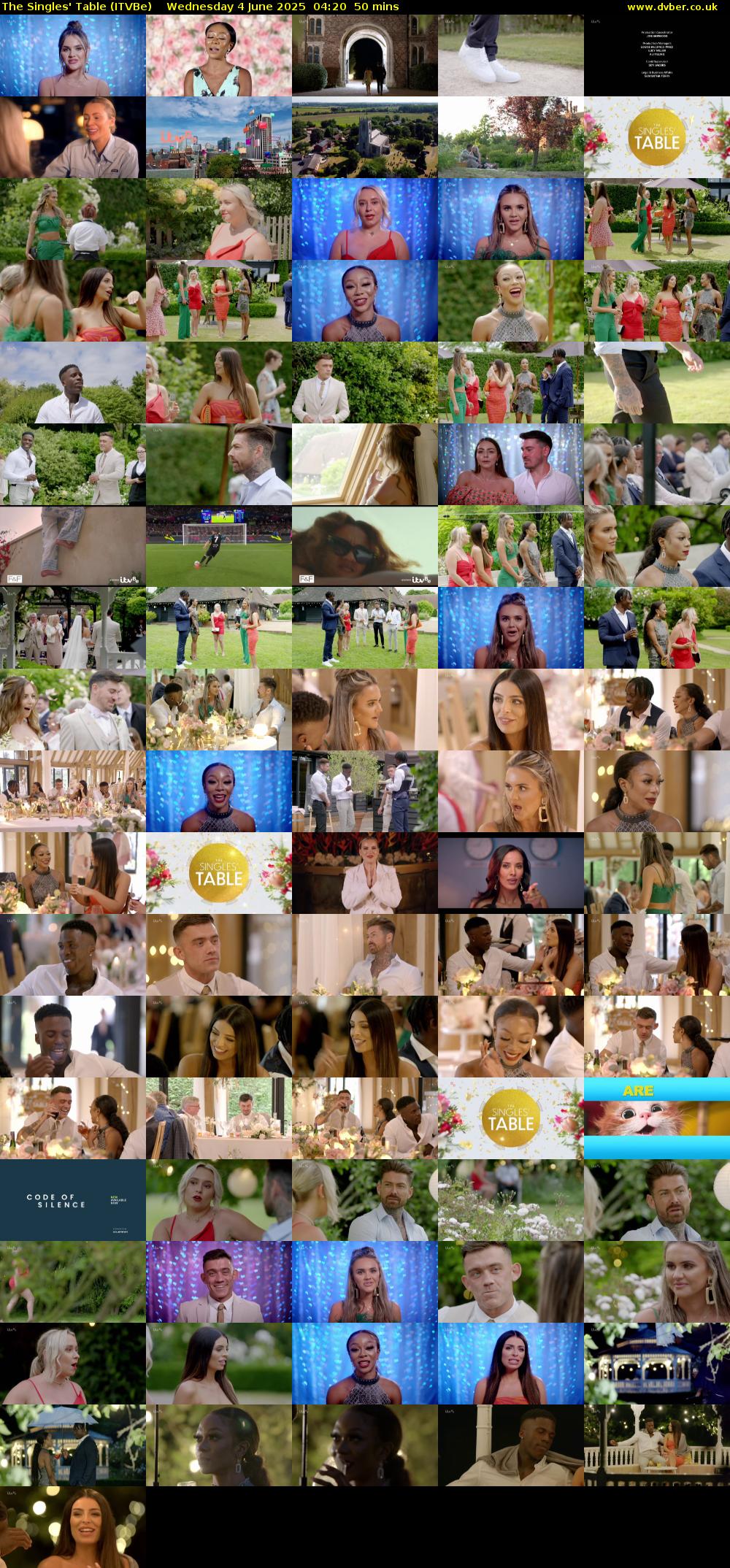The Singles' Table (ITVBe) Wednesday 4 June 2025 04:20 - 05:10