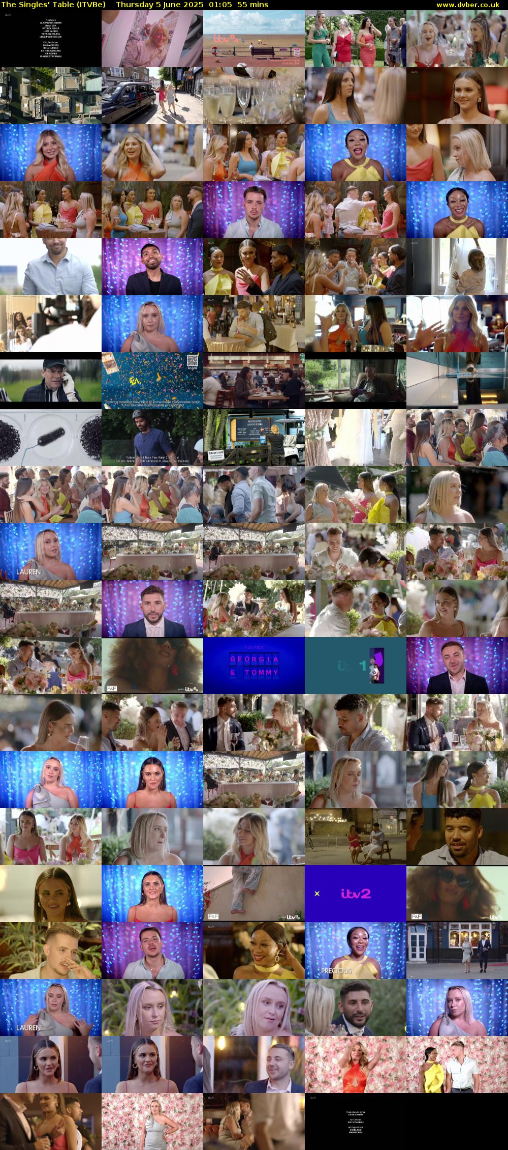 The Singles' Table (ITVBe) Thursday 5 June 2025 01:05 - 02:00