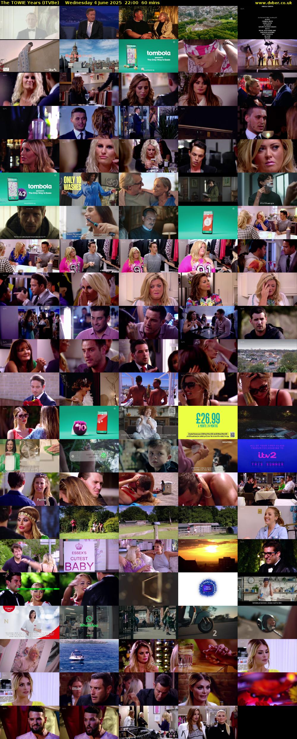 The TOWIE Years (ITVBe) Wednesday 4 June 2025 22:00 - 23:00
