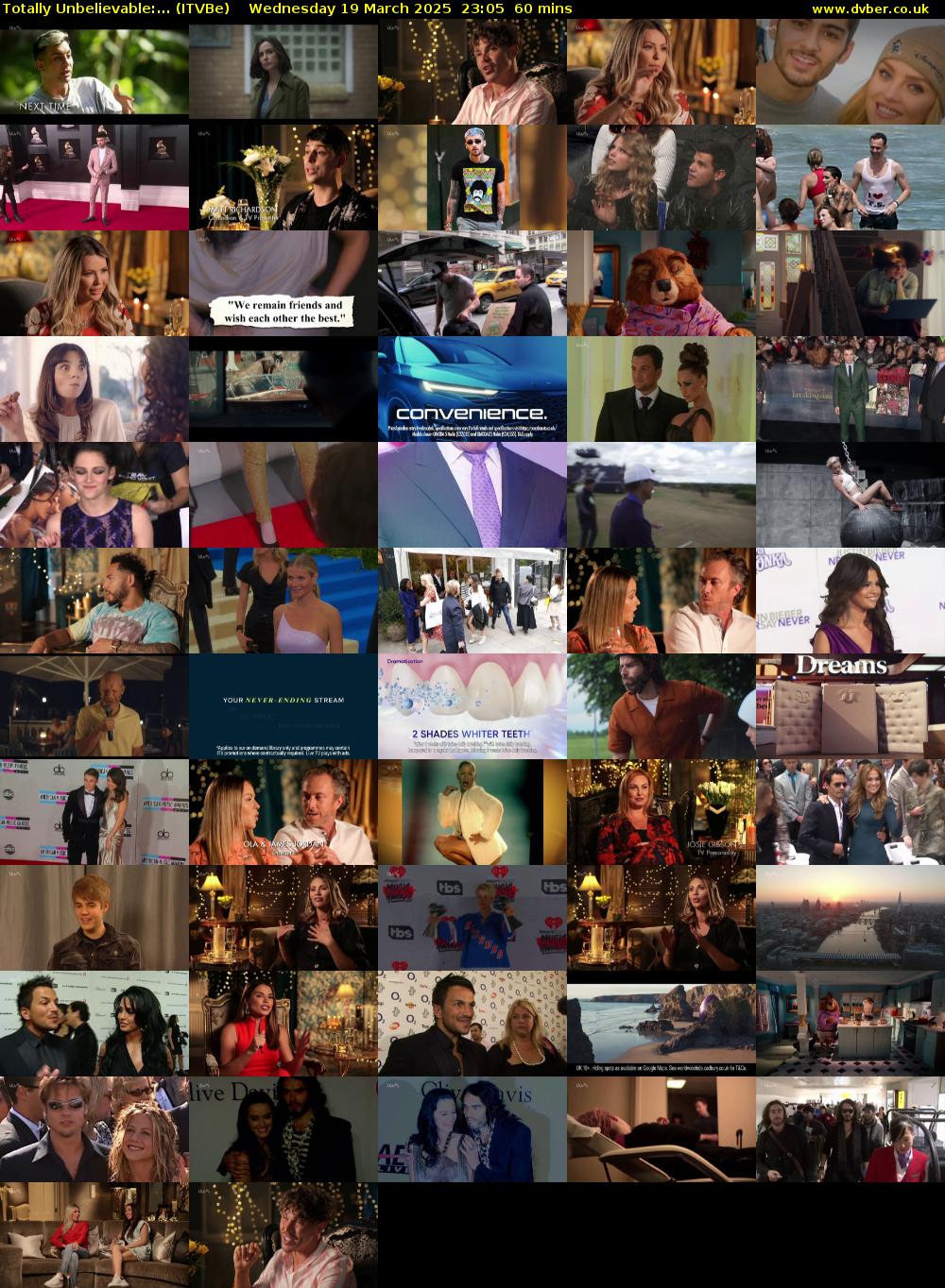 Totally Unbelievable:... (ITVBe) Wednesday 19 March 2025 23:05 - 00:05