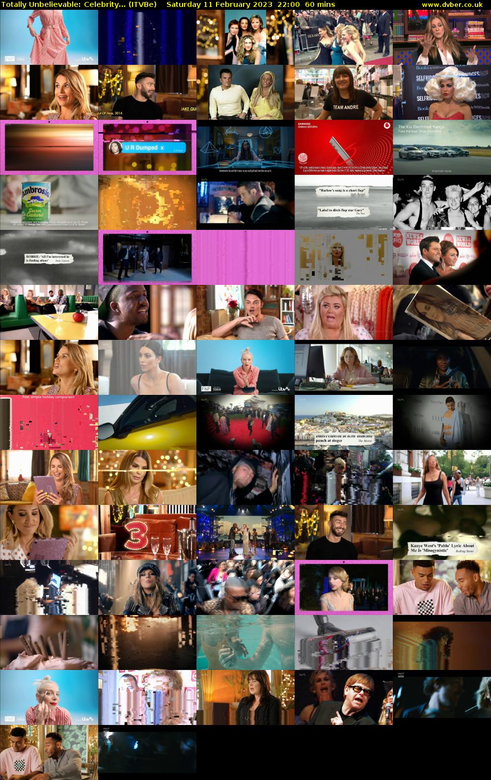 Totally Unbelievable: Celebrity... (ITVBe) Saturday 11 February 2023 22:00 - 23:00