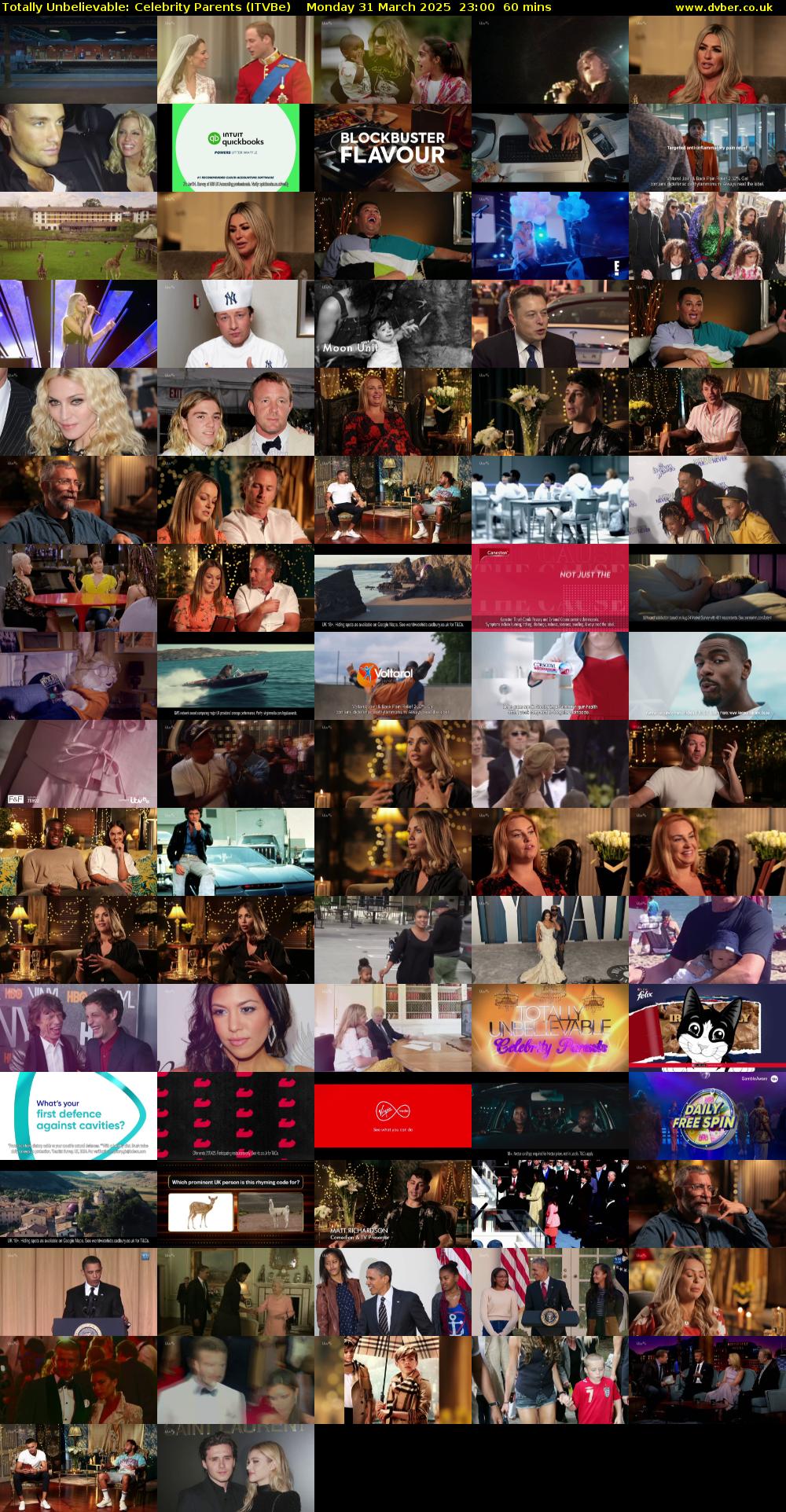 Totally Unbelievable: Celebrity Parents (ITVBe) Monday 31 March 2025 23:00 - 00:00