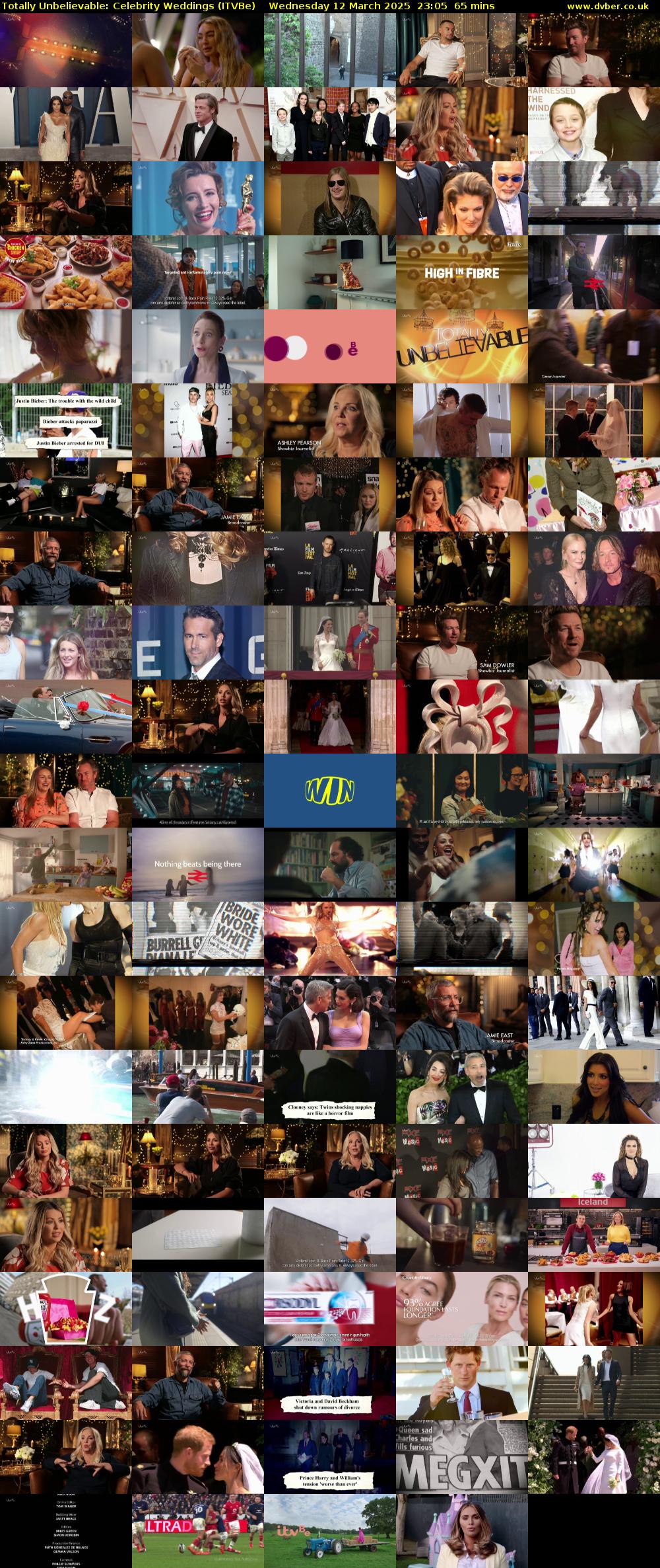 Totally Unbelievable: Celebrity Weddings (ITVBe) Wednesday 12 March 2025 23:05 - 00:10