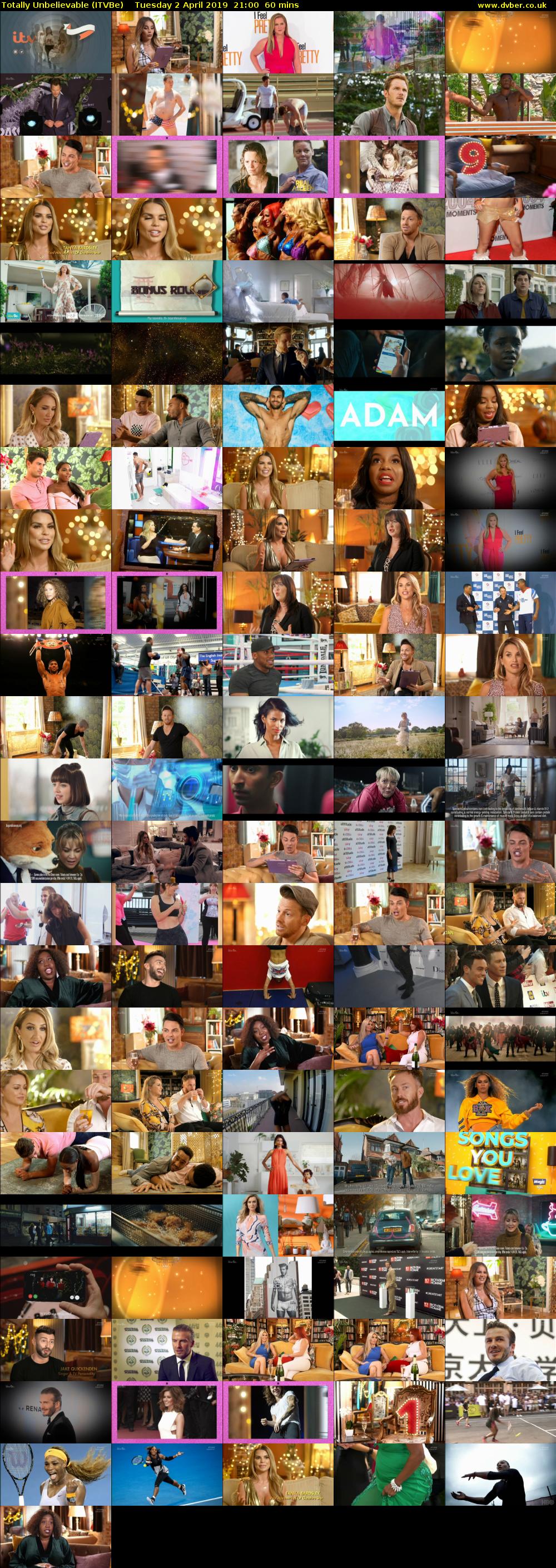Totally Unbelievable (ITVBe) Tuesday 2 April 2019 21:00 - 22:00