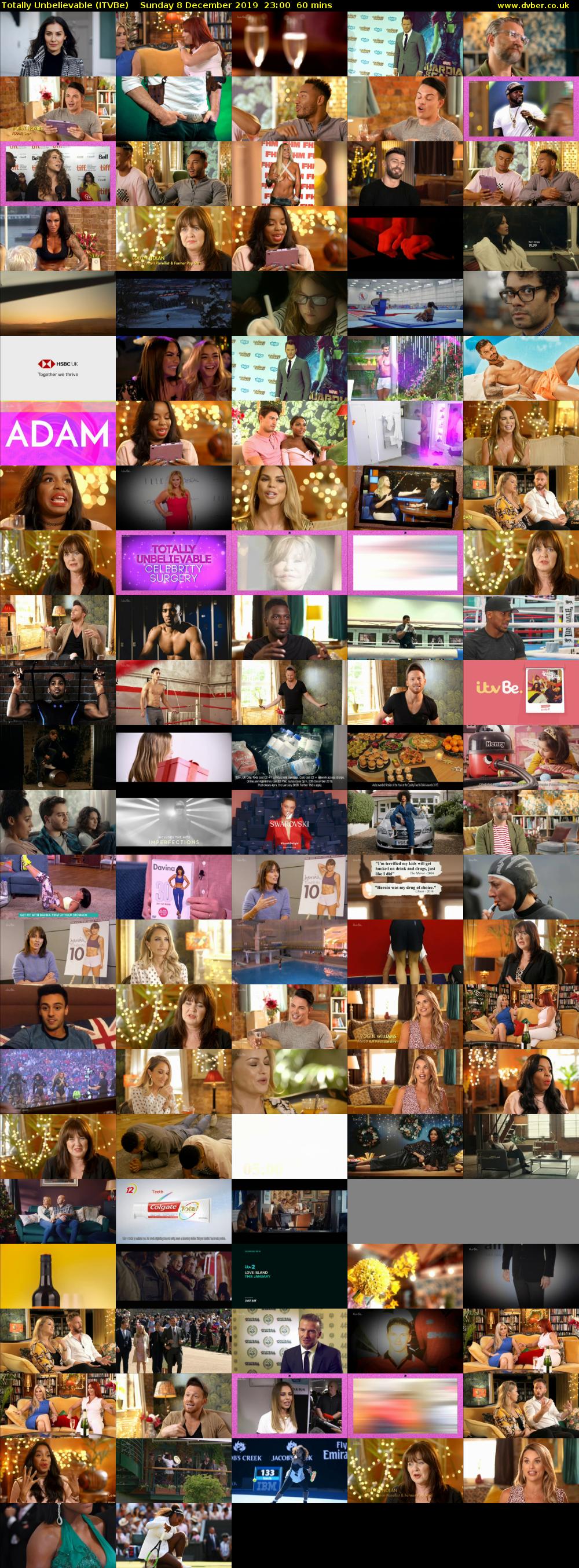 Totally Unbelievable (ITVBe) Sunday 8 December 2019 23:00 - 00:00