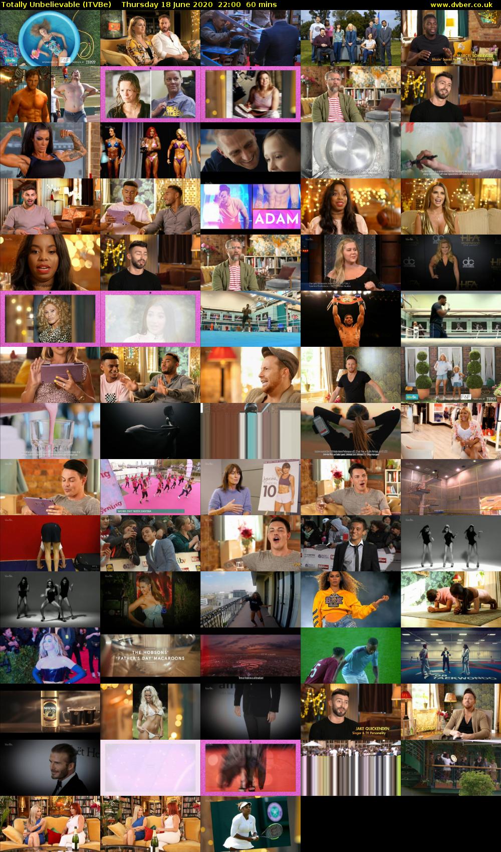 Totally Unbelievable (ITVBe) Thursday 18 June 2020 22:00 - 23:00