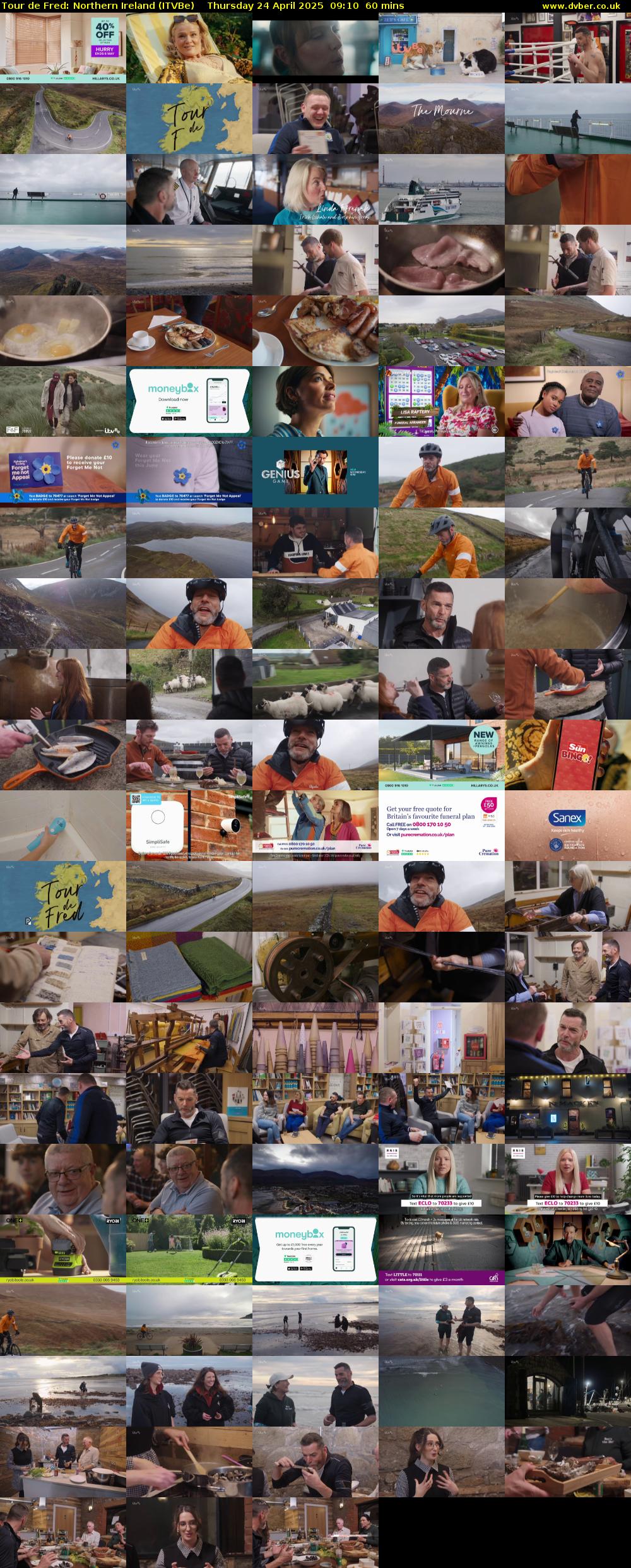 Tour de Fred: Northern Ireland (ITVBe) Thursday 24 April 2025 09:10 - 10:10