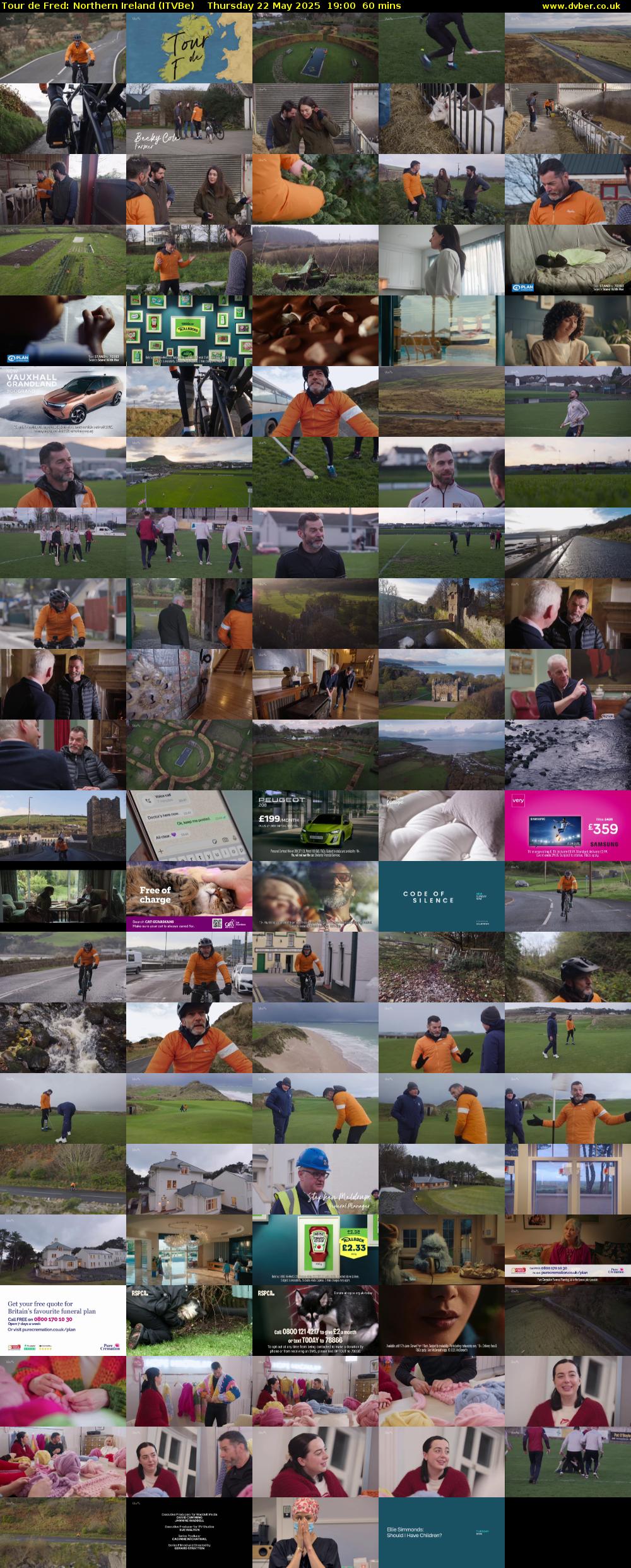 Tour de Fred: Northern Ireland (ITVBe) Thursday 22 May 2025 19:00 - 20:00
