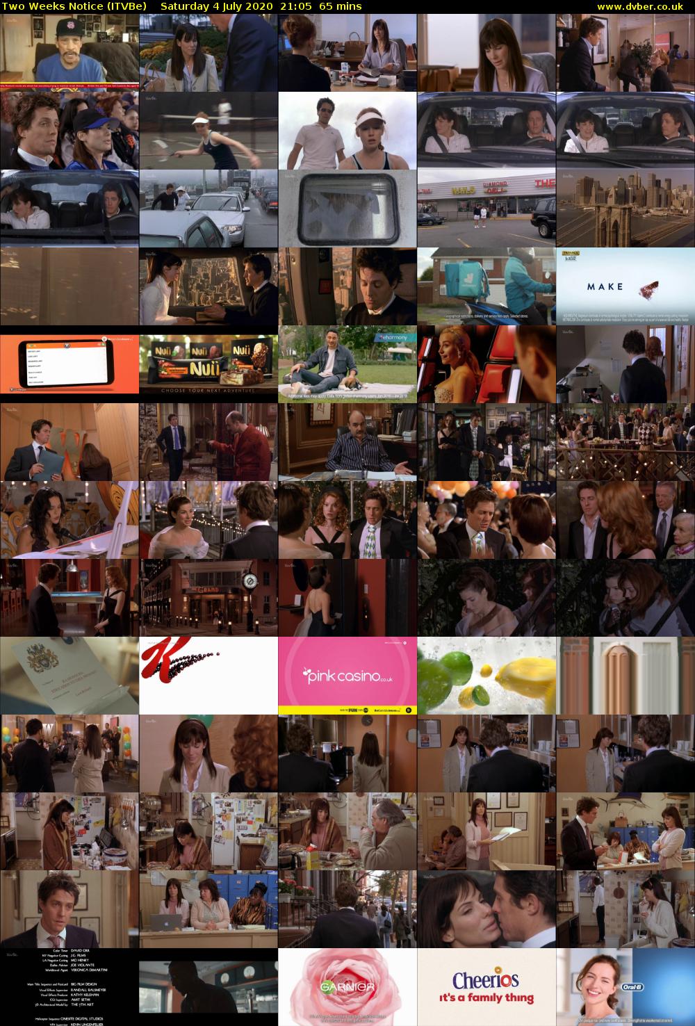 Two Weeks Notice (ITVBe) Saturday 4 July 2020 21:05 - 22:10