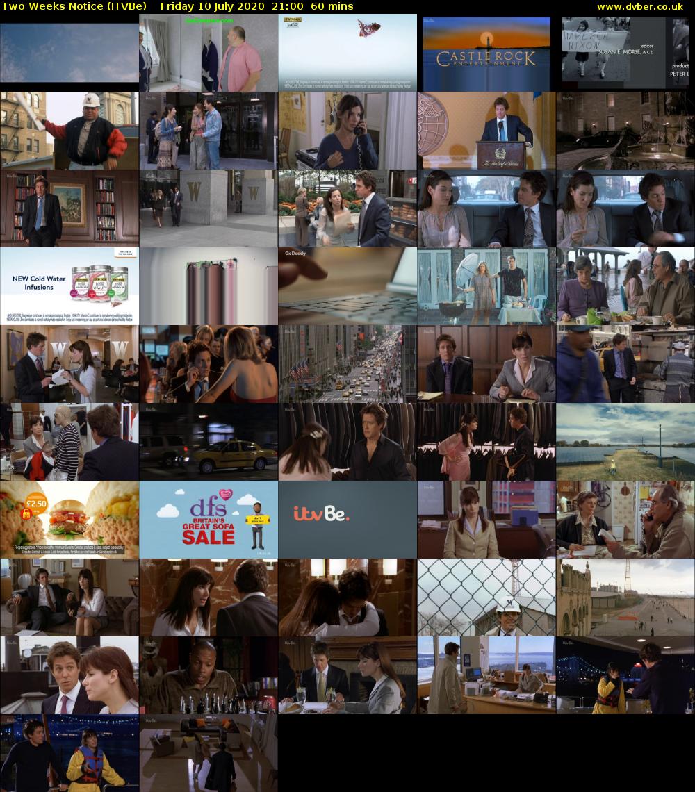 Two Weeks Notice (ITVBe) Friday 10 July 2020 21:00 - 22:00
