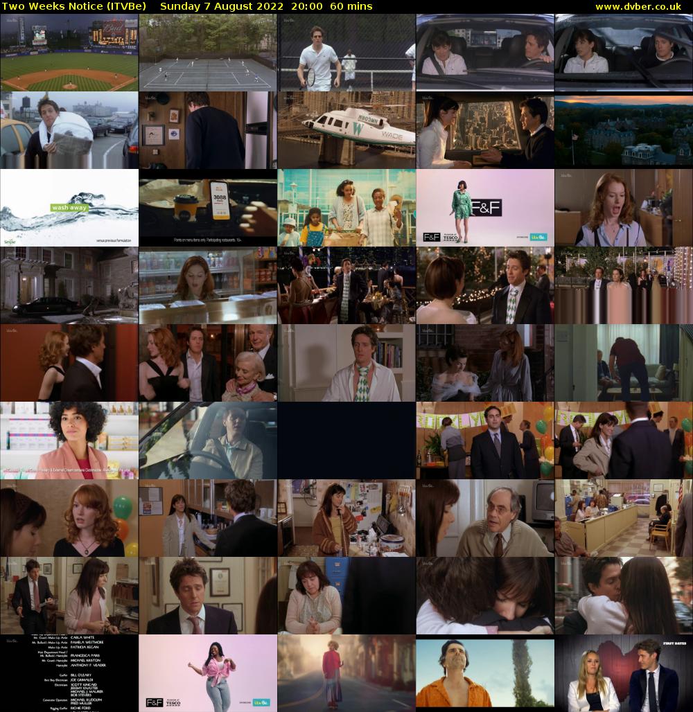 Two Weeks Notice (ITVBe) Sunday 7 August 2022 20:00 - 21:00