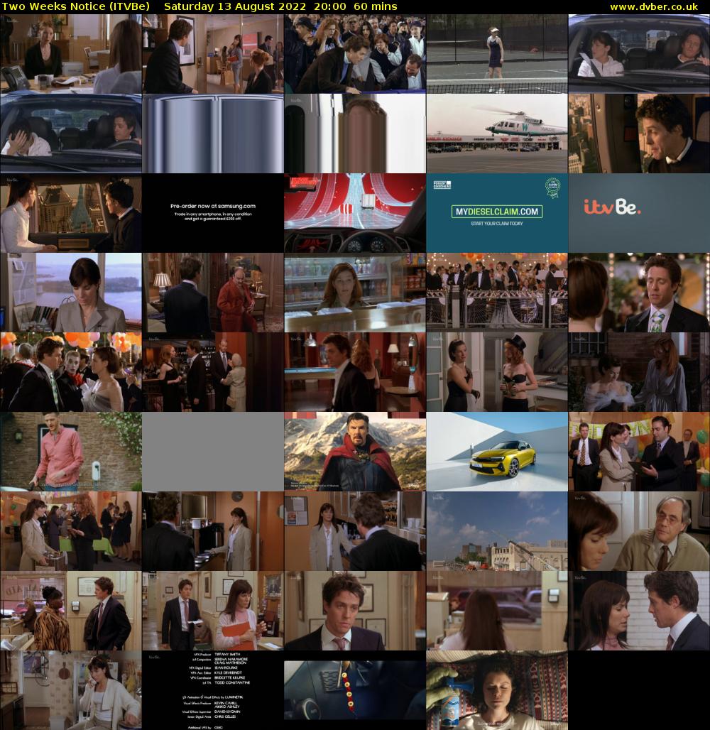 Two Weeks Notice (ITVBe) Saturday 13 August 2022 20:00 - 21:00