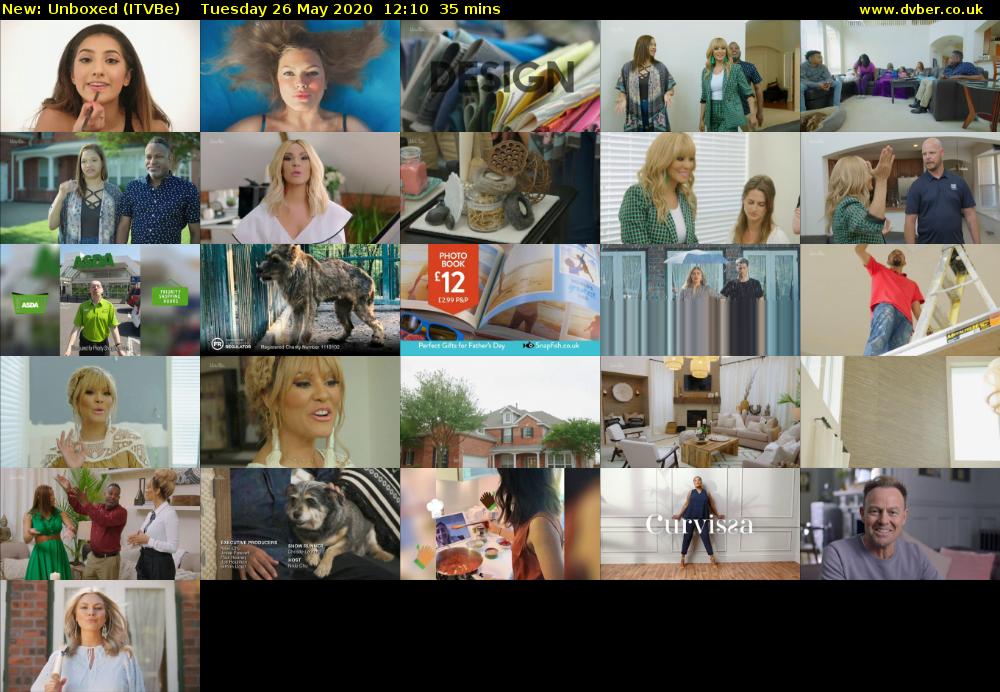 Unboxed (ITVBe) Tuesday 26 May 2020 12:10 - 12:45