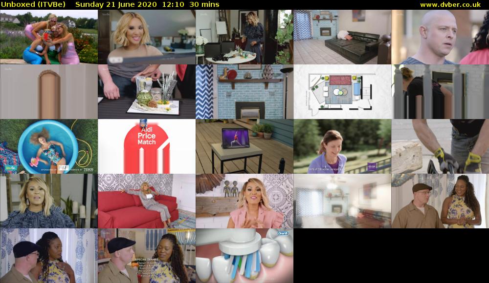 Unboxed (ITVBe) Sunday 21 June 2020 12:10 - 12:40