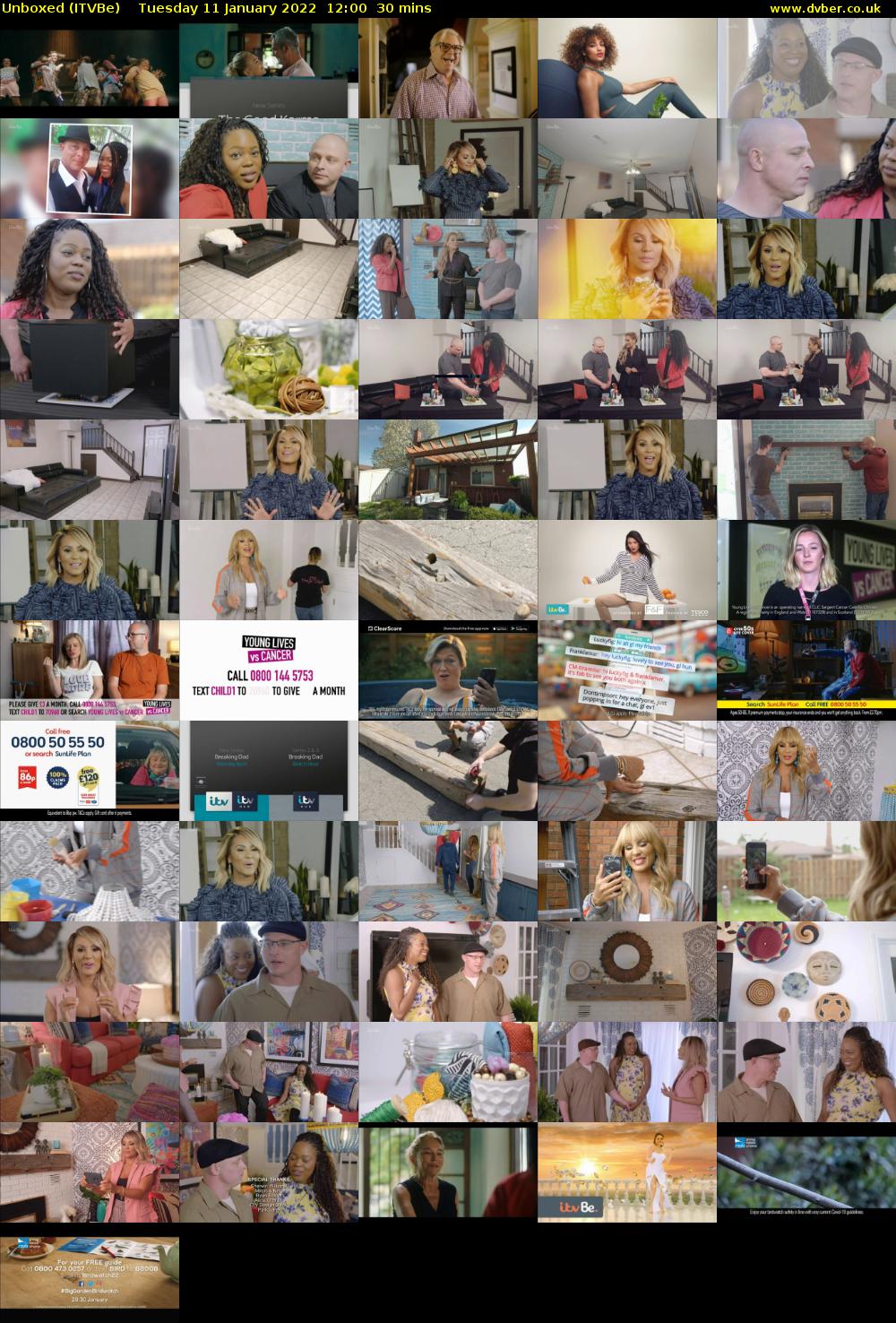 Unboxed (ITVBe) Tuesday 11 January 2022 12:00 - 12:30