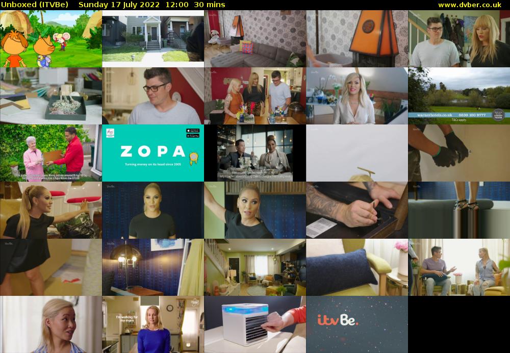Unboxed (ITVBe) Sunday 17 July 2022 12:00 - 12:30