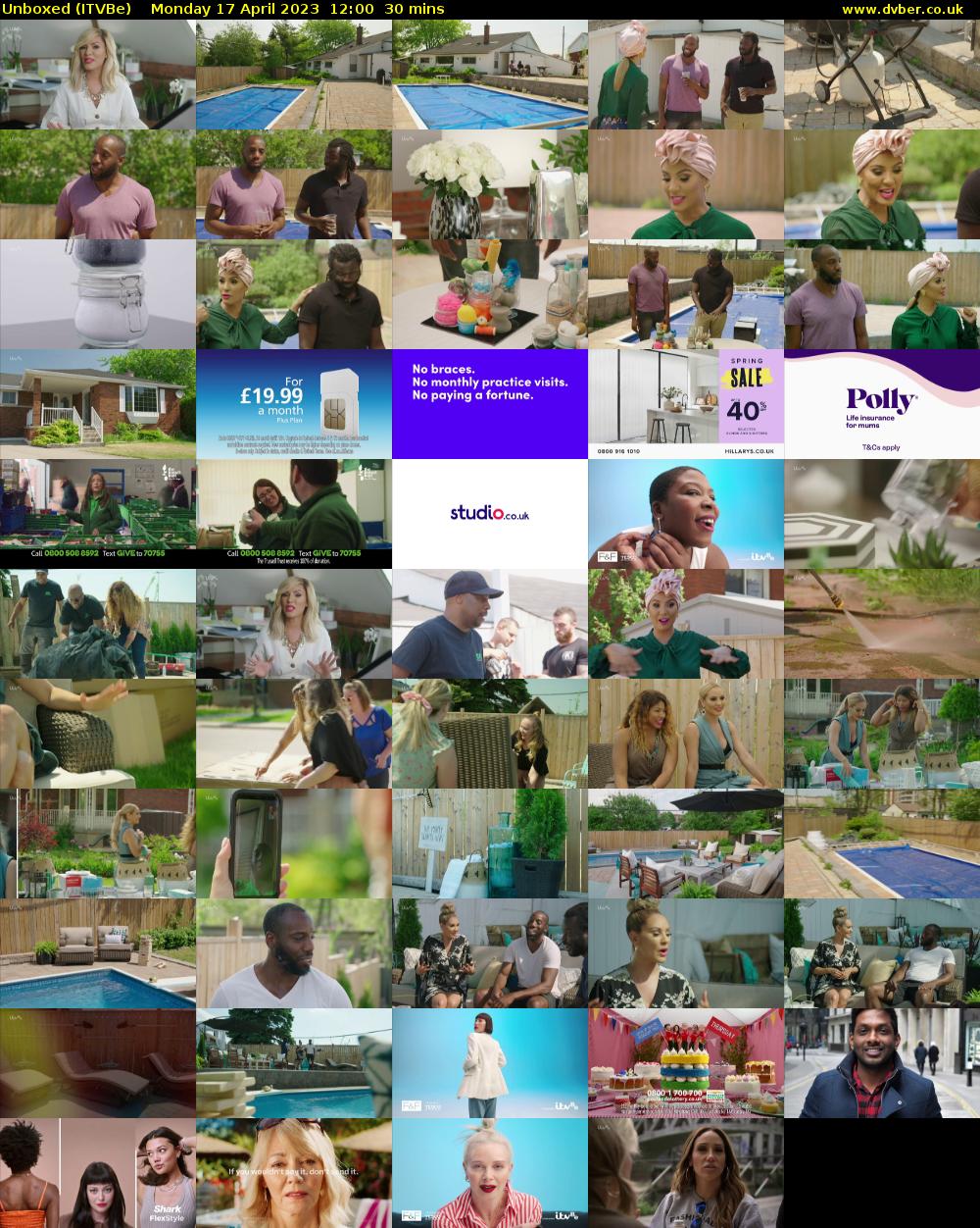 Unboxed (ITVBe) Monday 17 April 2023 12:00 - 12:30