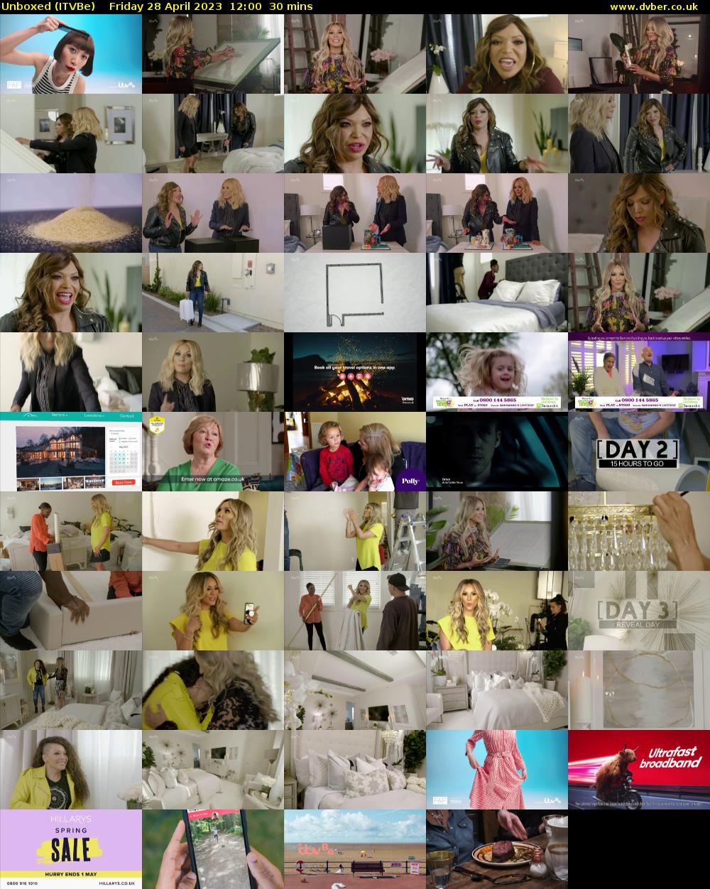 Unboxed (ITVBe) Friday 28 April 2023 12:00 - 12:30