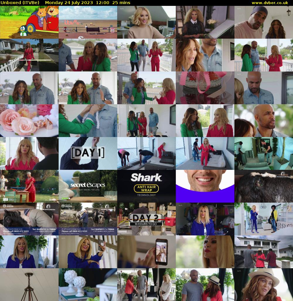 Unboxed (ITVBe) Monday 24 July 2023 12:00 - 12:25