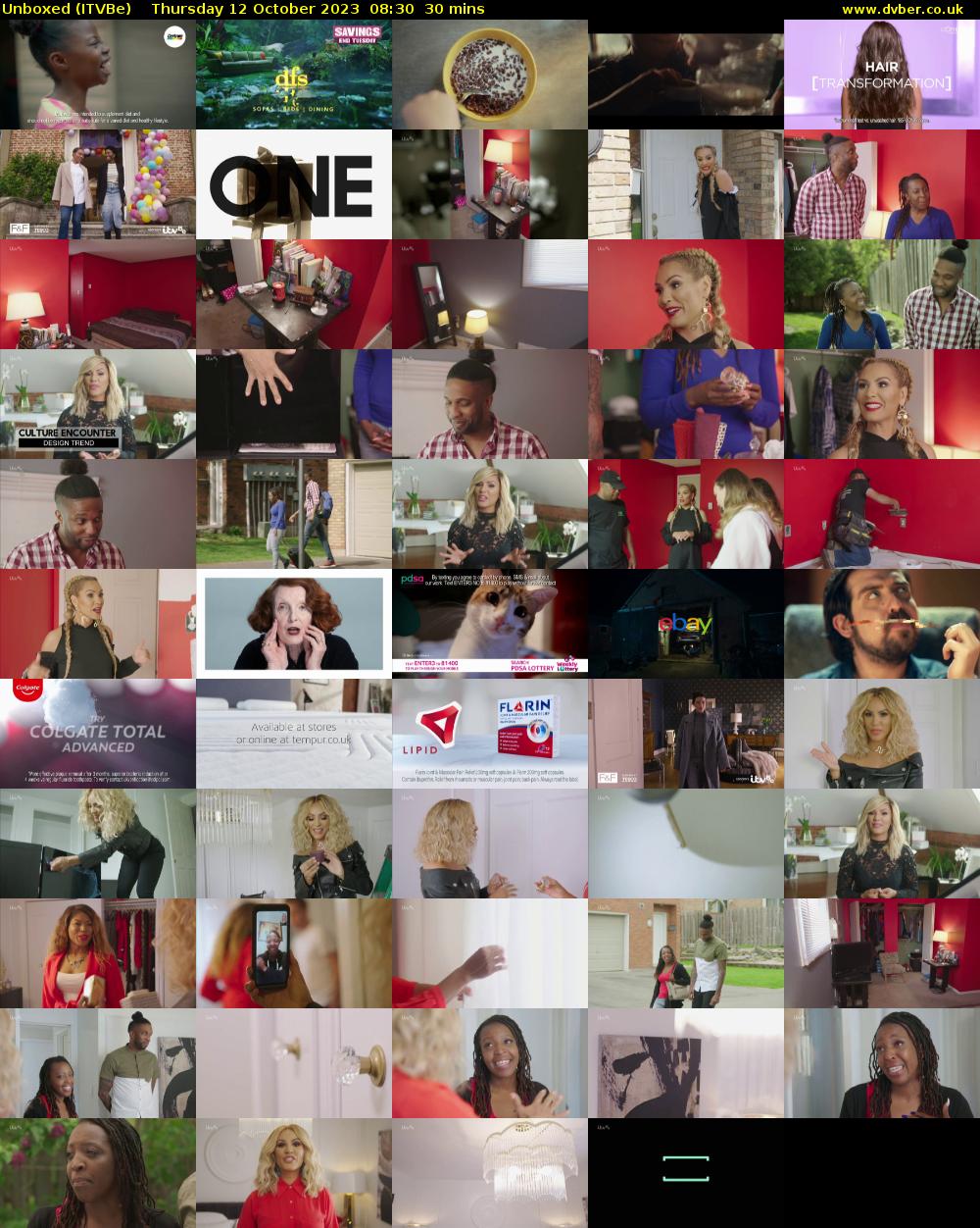Unboxed (ITVBe) Thursday 12 October 2023 08:30 - 09:00