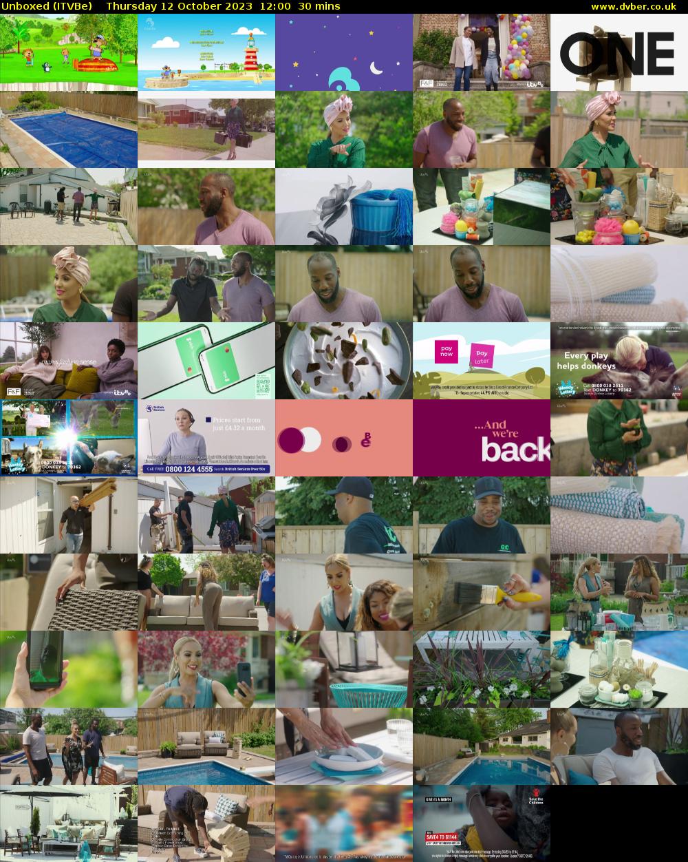 Unboxed (ITVBe) Thursday 12 October 2023 12:00 - 12:30