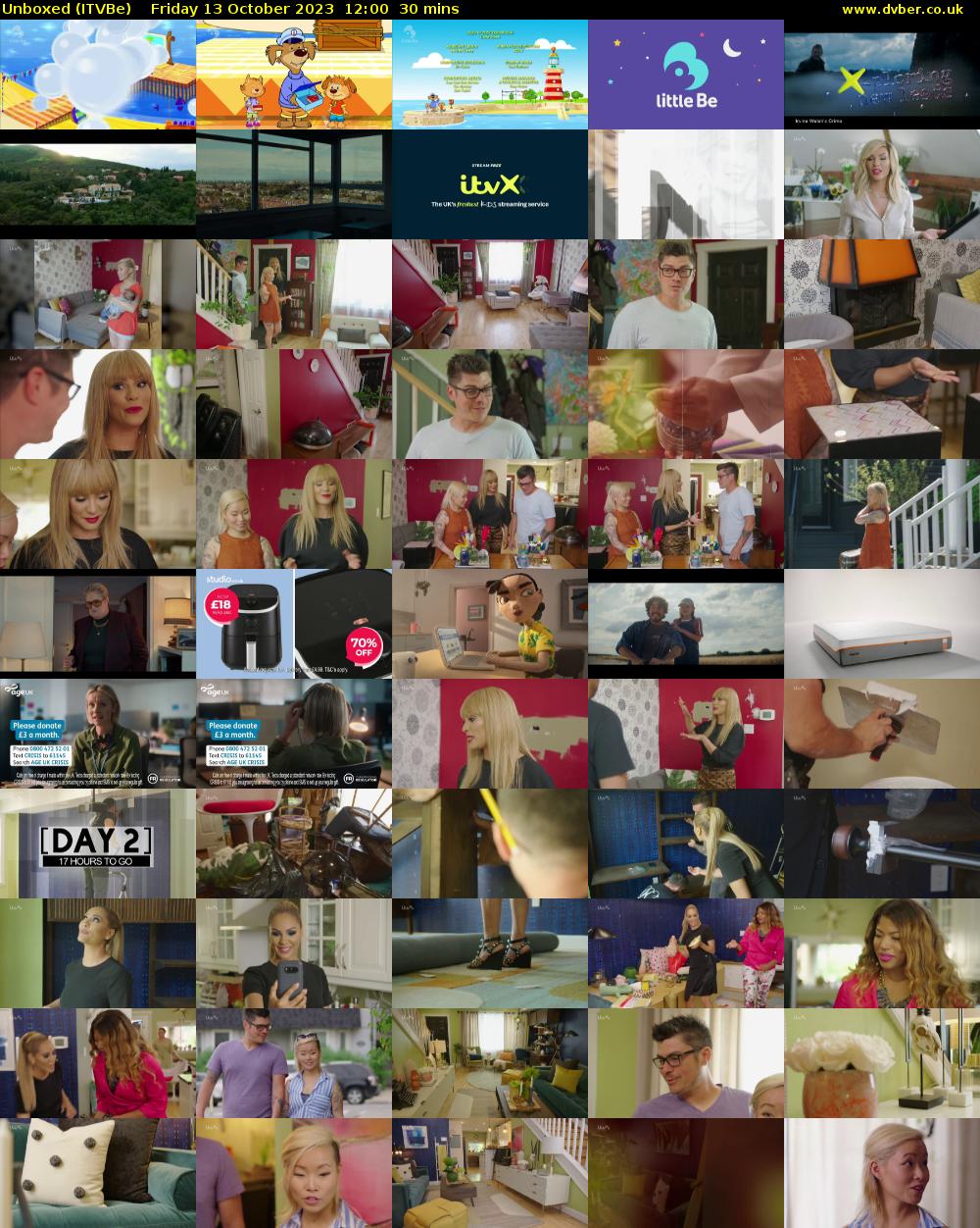 Unboxed (ITVBe) Friday 13 October 2023 12:00 - 12:30