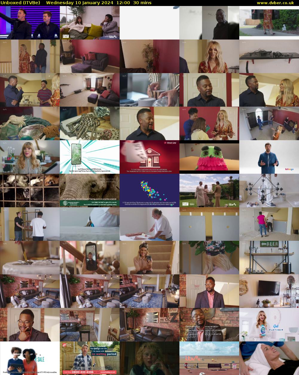 Unboxed (ITVBe) Wednesday 10 January 2024 12:00 - 12:30