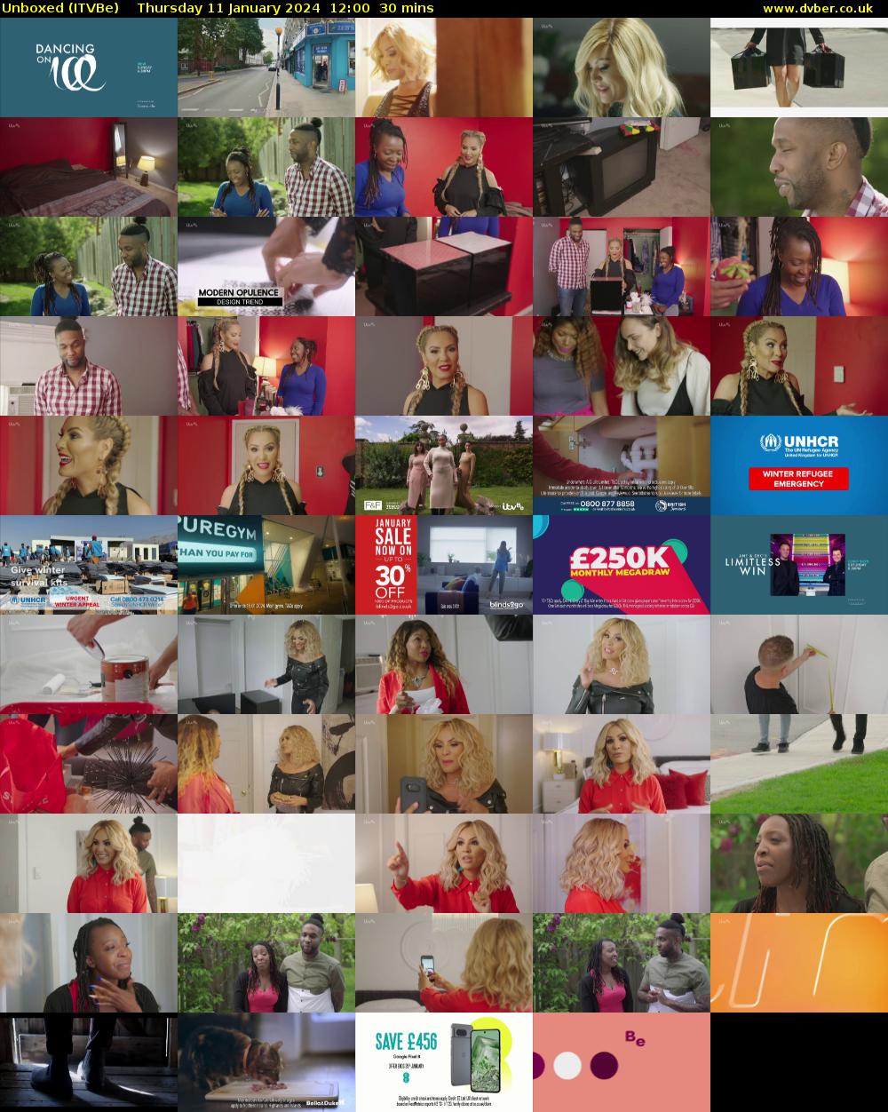 Unboxed (ITVBe) Thursday 11 January 2024 12:00 - 12:30