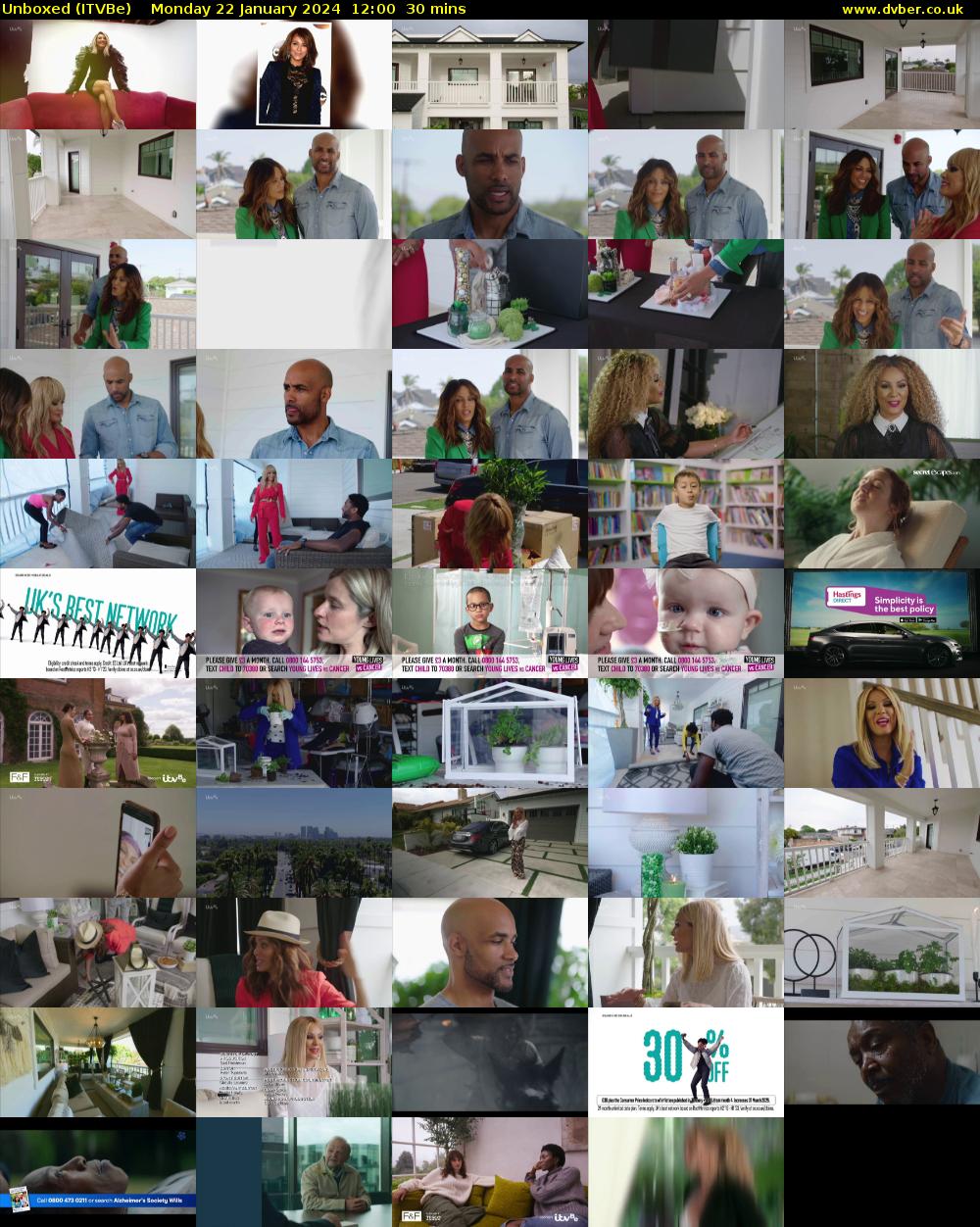 Unboxed (ITVBe) Monday 22 January 2024 12:00 - 12:30