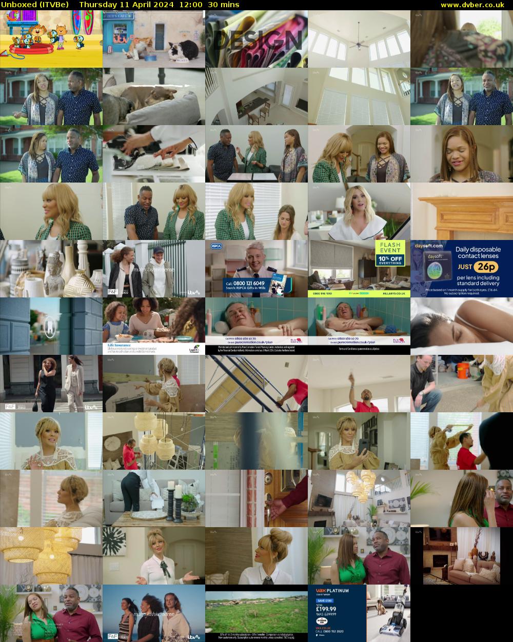 Unboxed (ITVBe) Thursday 11 April 2024 12:00 - 12:30