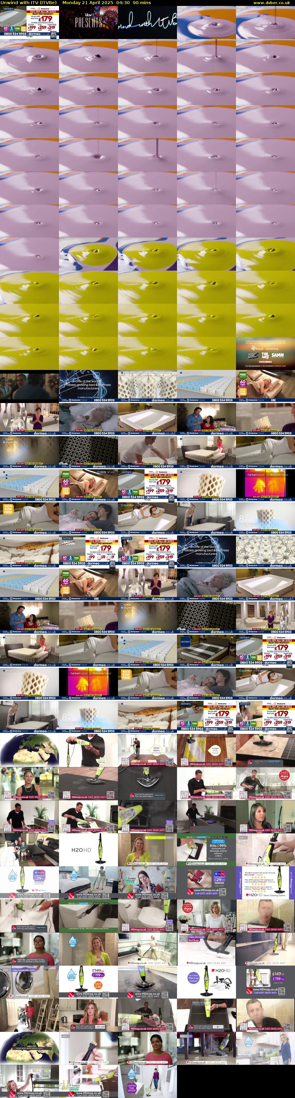 Unwind With ITV (ITVBe) Monday 21 April 2025 04:30 - 06:00
