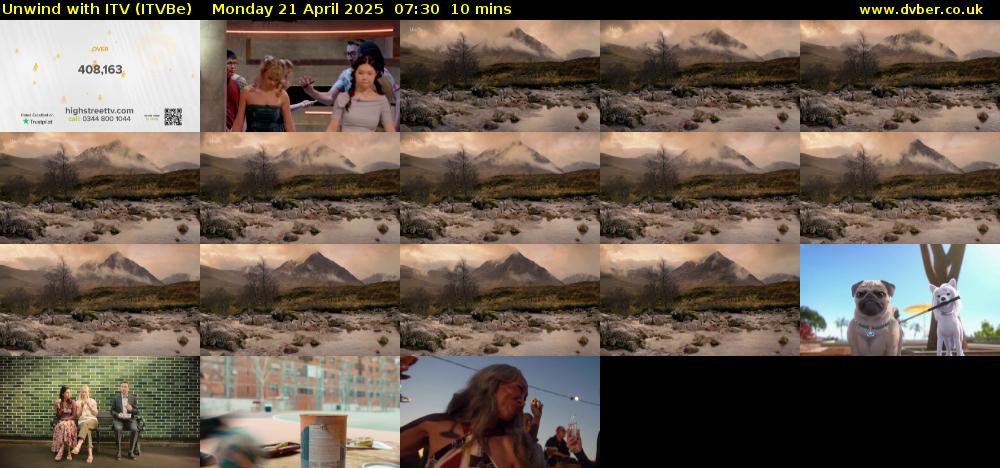 Unwind With ITV (ITVBe) Monday 21 April 2025 07:30 - 07:40