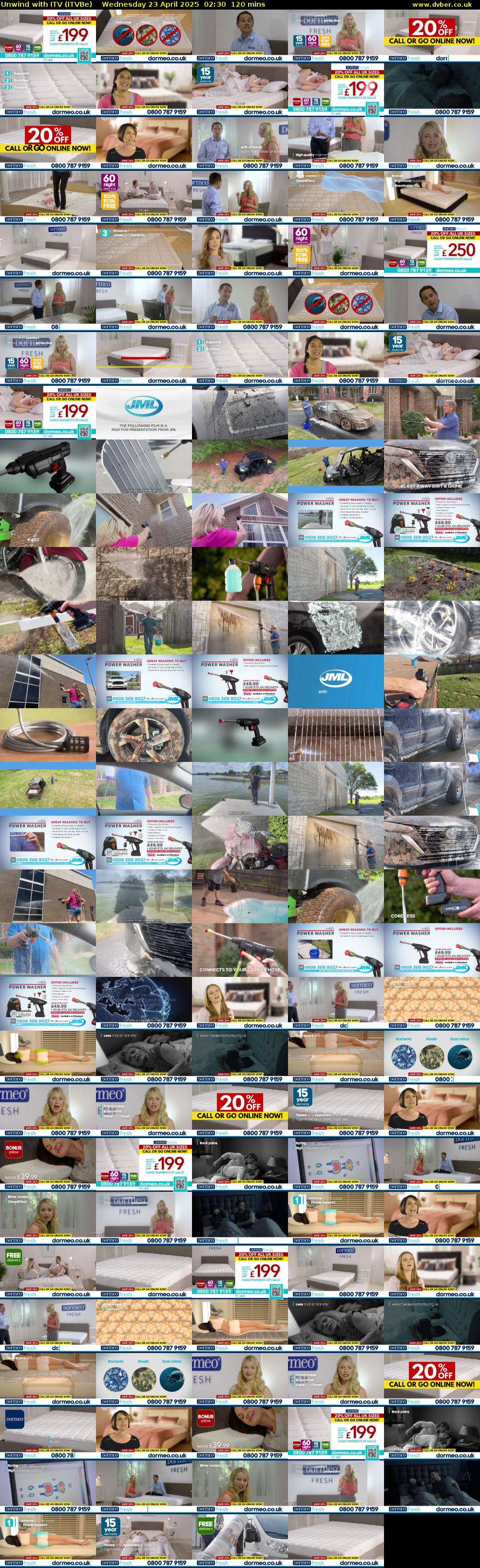 Unwind With ITV (ITVBe) Wednesday 23 April 2025 02:30 - 04:30