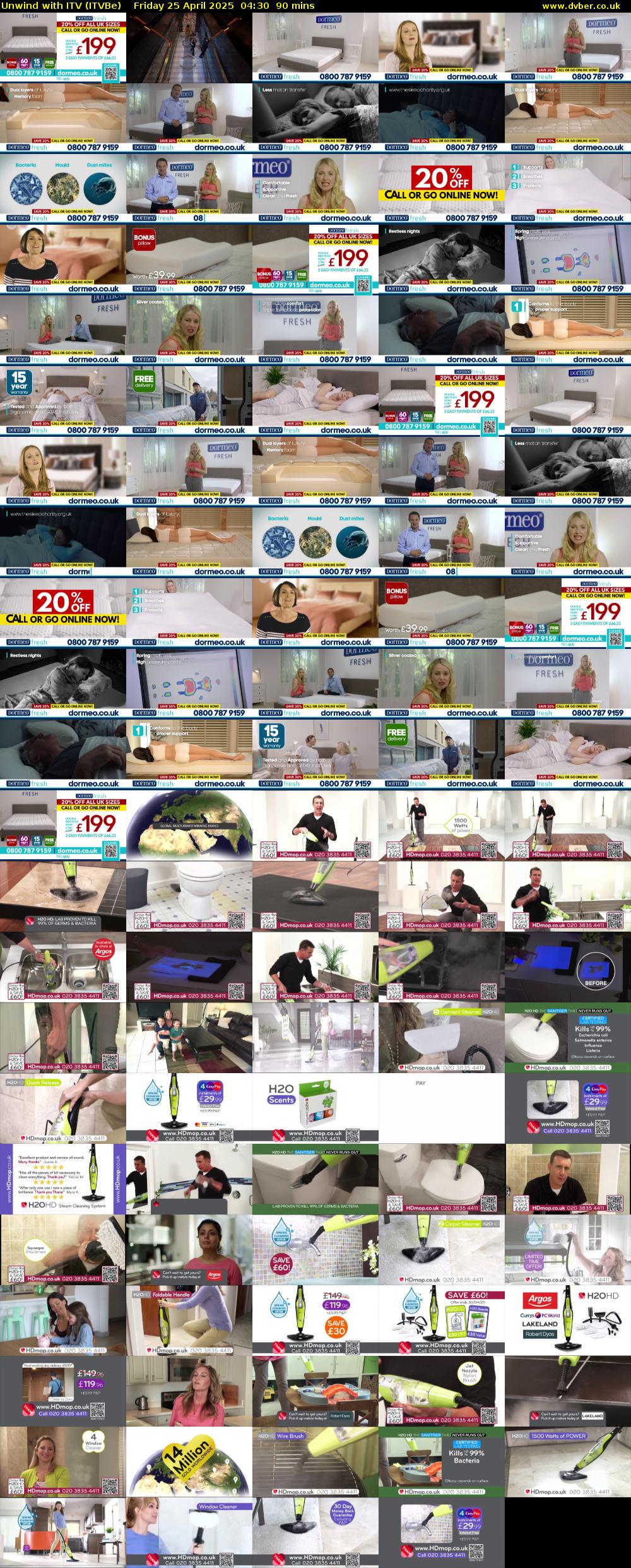 Unwind With ITV (ITVBe) Friday 25 April 2025 04:30 - 06:00