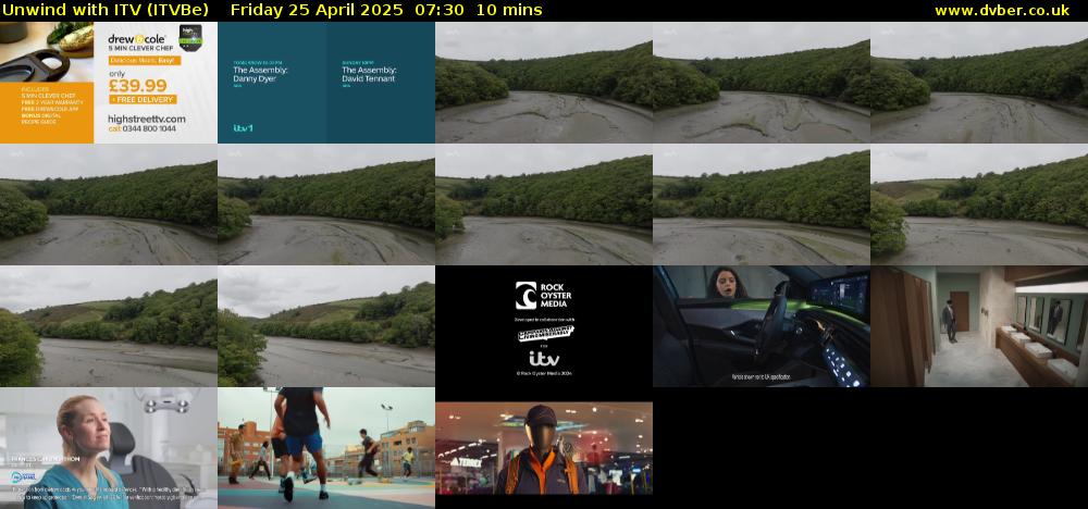 Unwind With ITV (ITVBe) Friday 25 April 2025 07:30 - 07:40