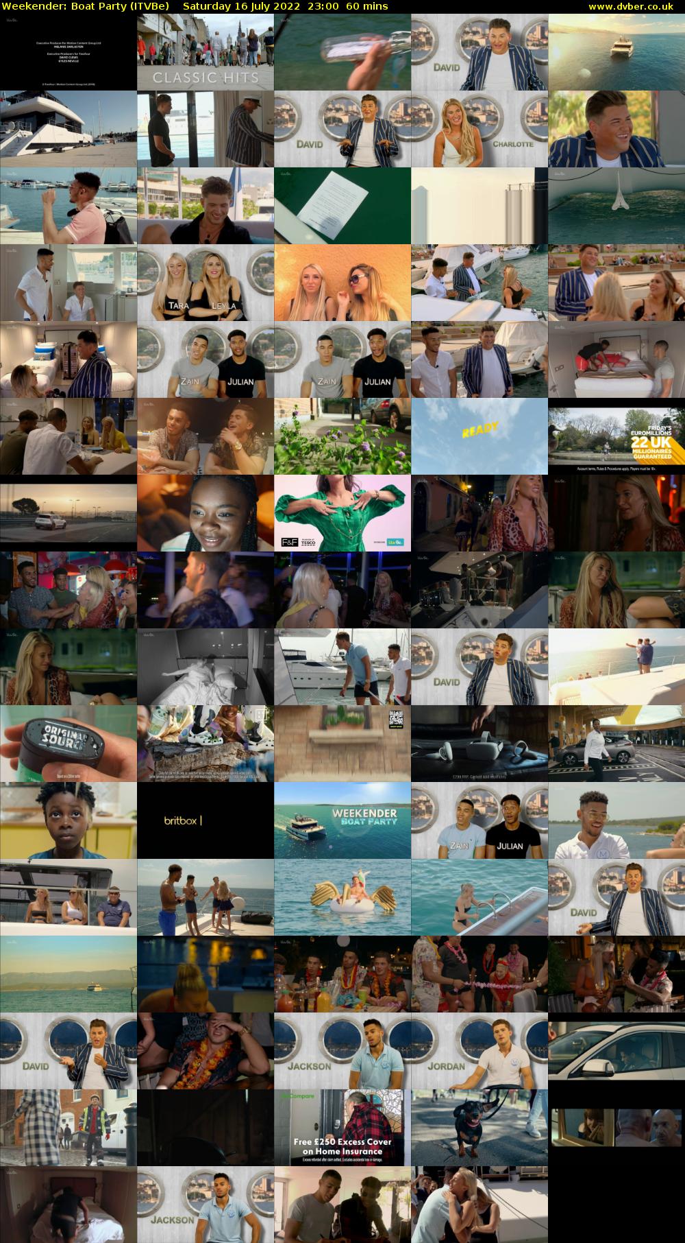 Weekender: Boat Party (ITVBe) Saturday 16 July 2022 23:00 - 00:00